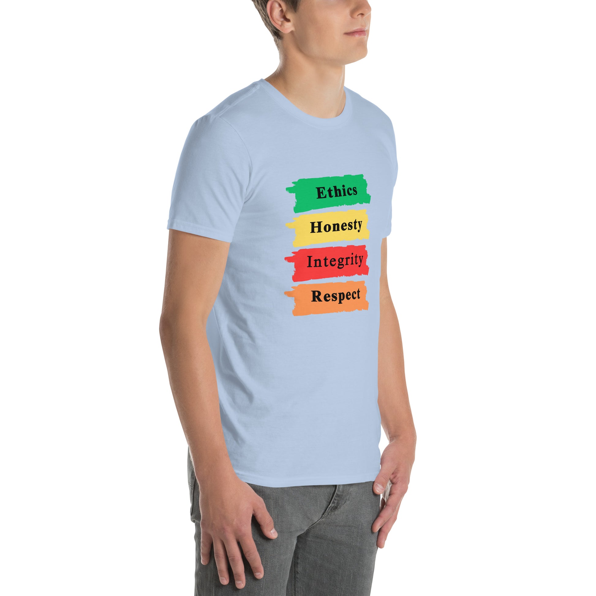 Ethics Honesty Integrity Respect Paint Strokes Unisex Tee by EraofInk