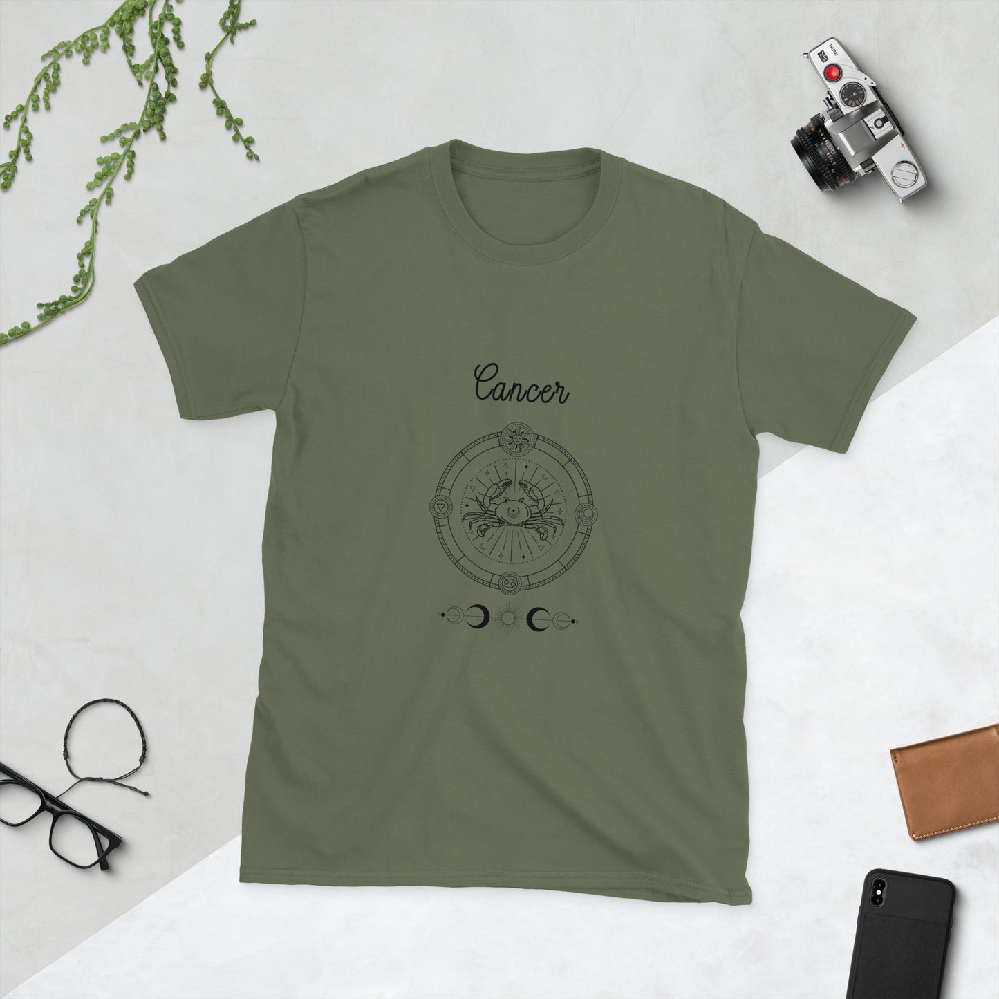 Cancer Astrological Zodiac Birth Chart Unisex Tee by EraofInk