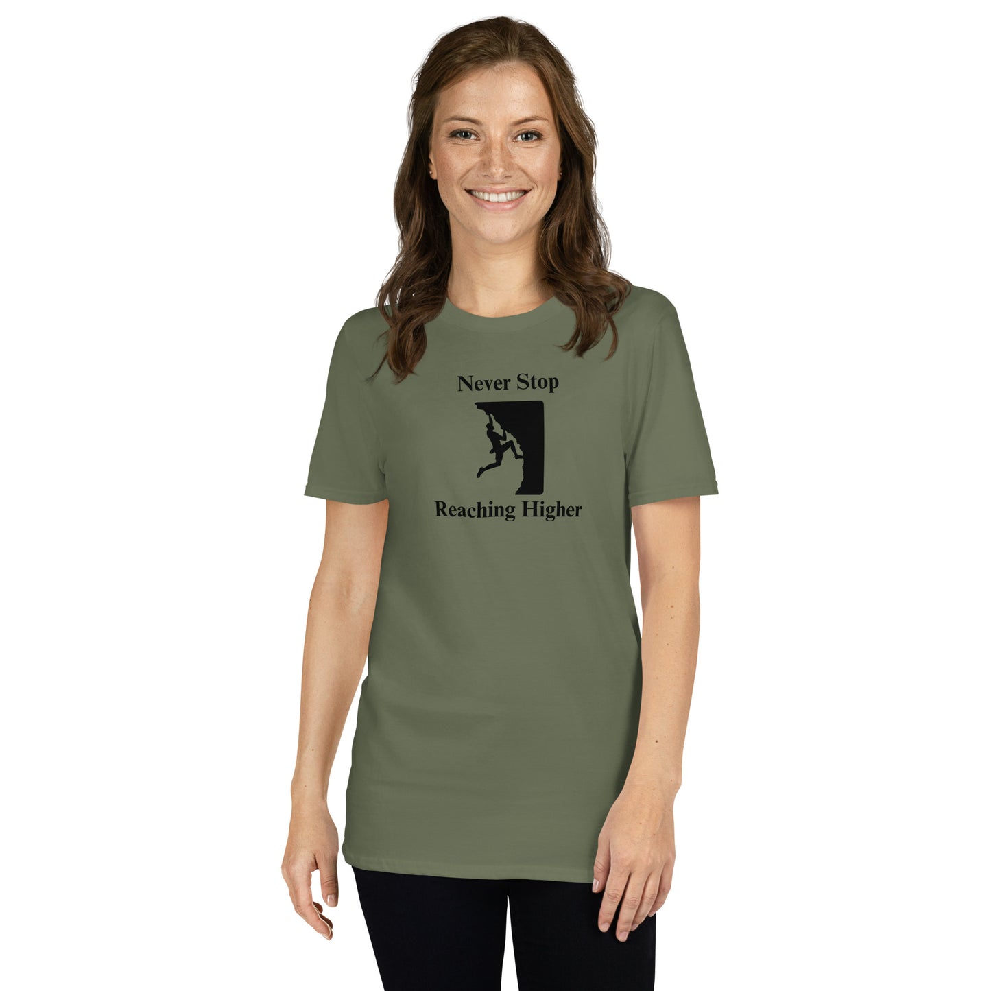 Never Stop Reaching Higher Unisex Tee by EraofInk
