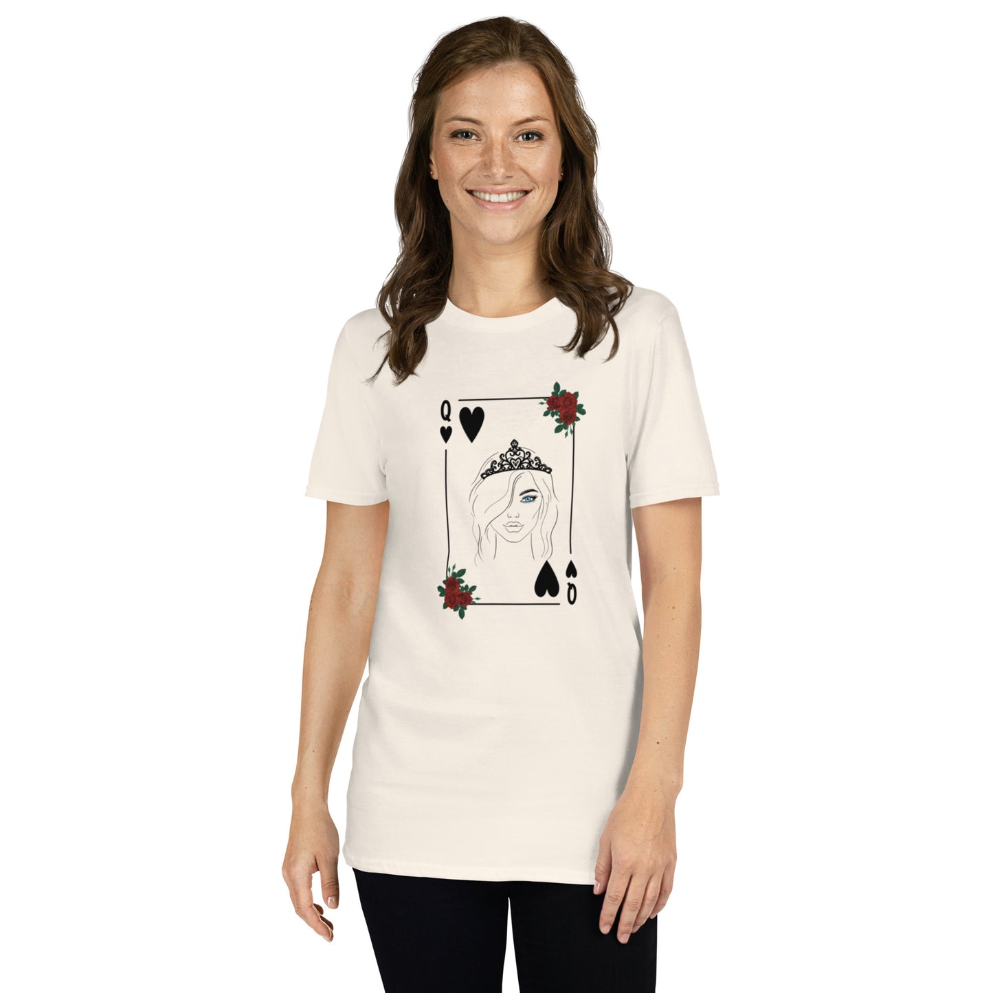Blue Eyed Queen of Hearts Unisex Tee by EraofInk