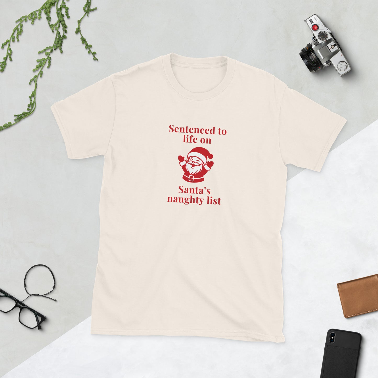 Sentenced to Life on Santa's Naughty List Unisex Tee by EraofInk