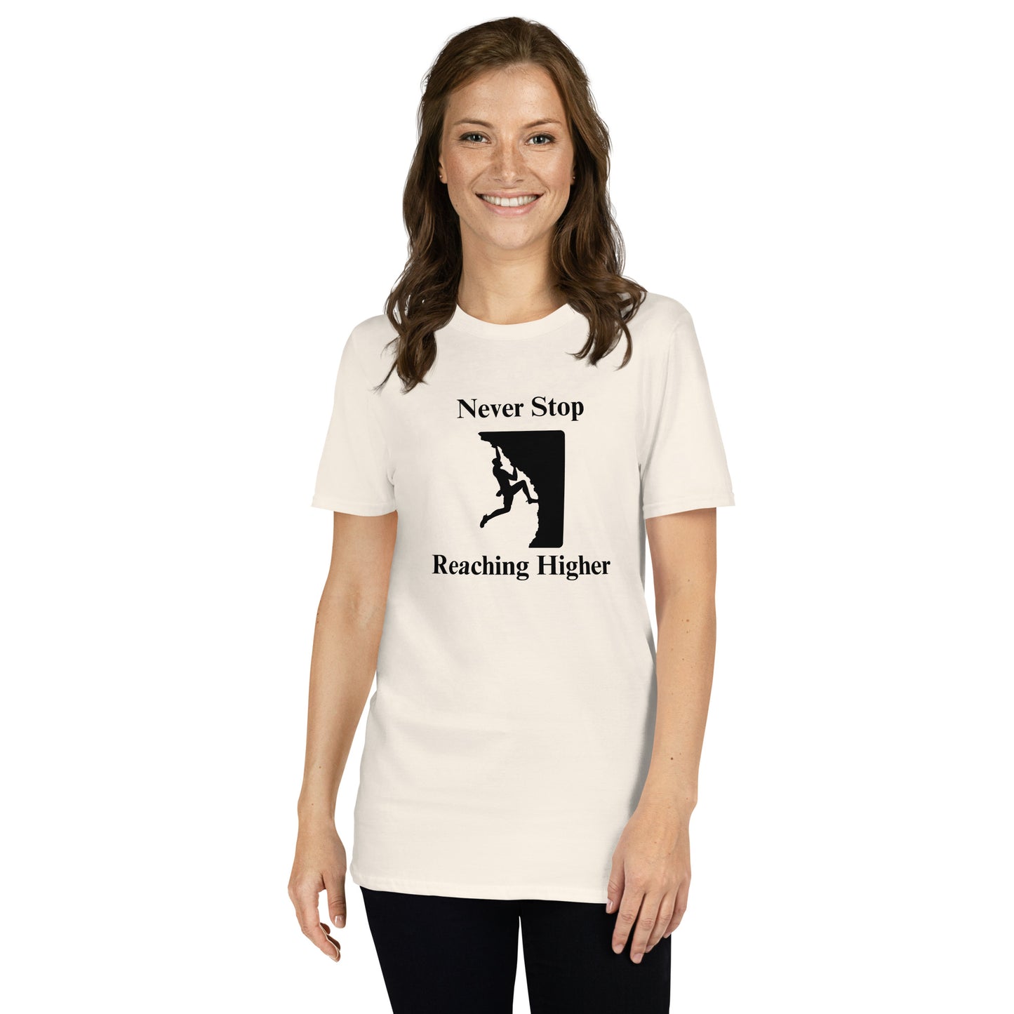 Never Stop Reaching Higher Unisex Tee by EraofInk