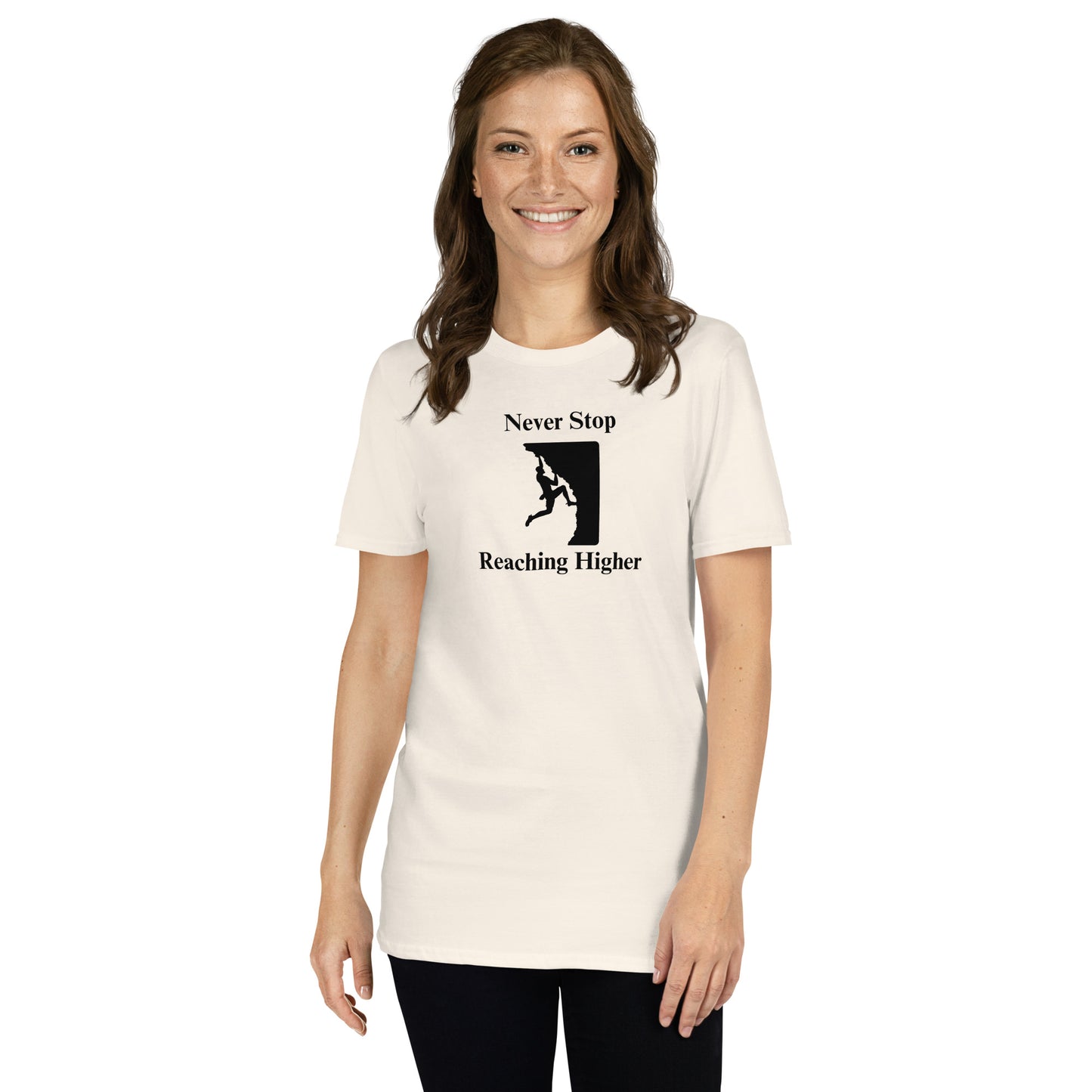 Never Stop Reaching Higher Unisex Tee by EraofInk