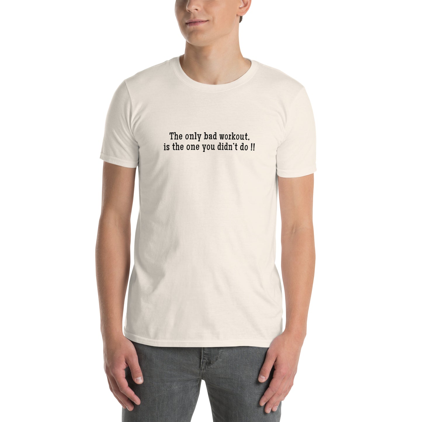 Tee for Fitness Enthusiasts The Only Bad Workout Is The One You Didn't Do Unisex Tee by EraofInk