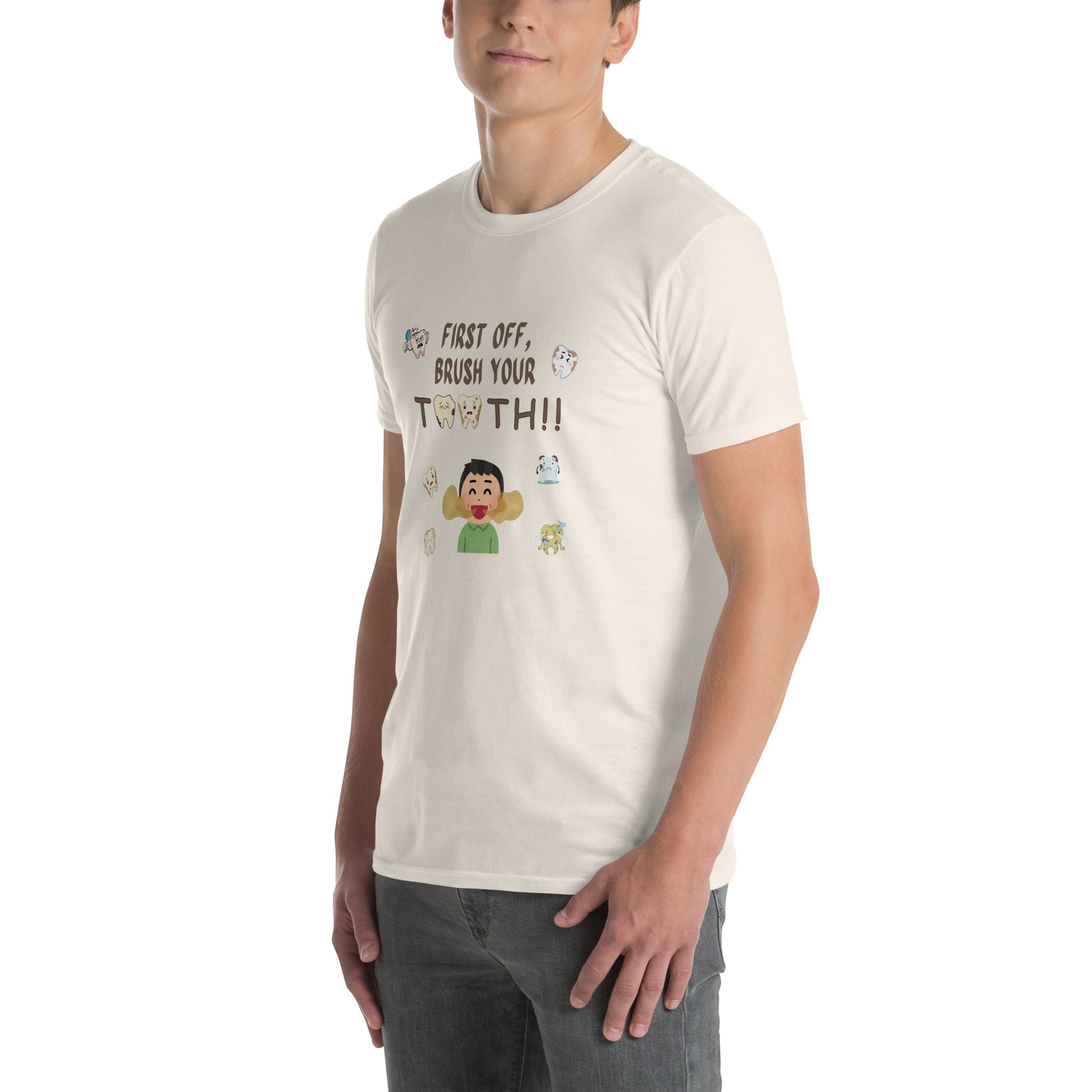 First Off, Brush Your Teeth Unisex Tee by EraofInk by RecreatingKrista