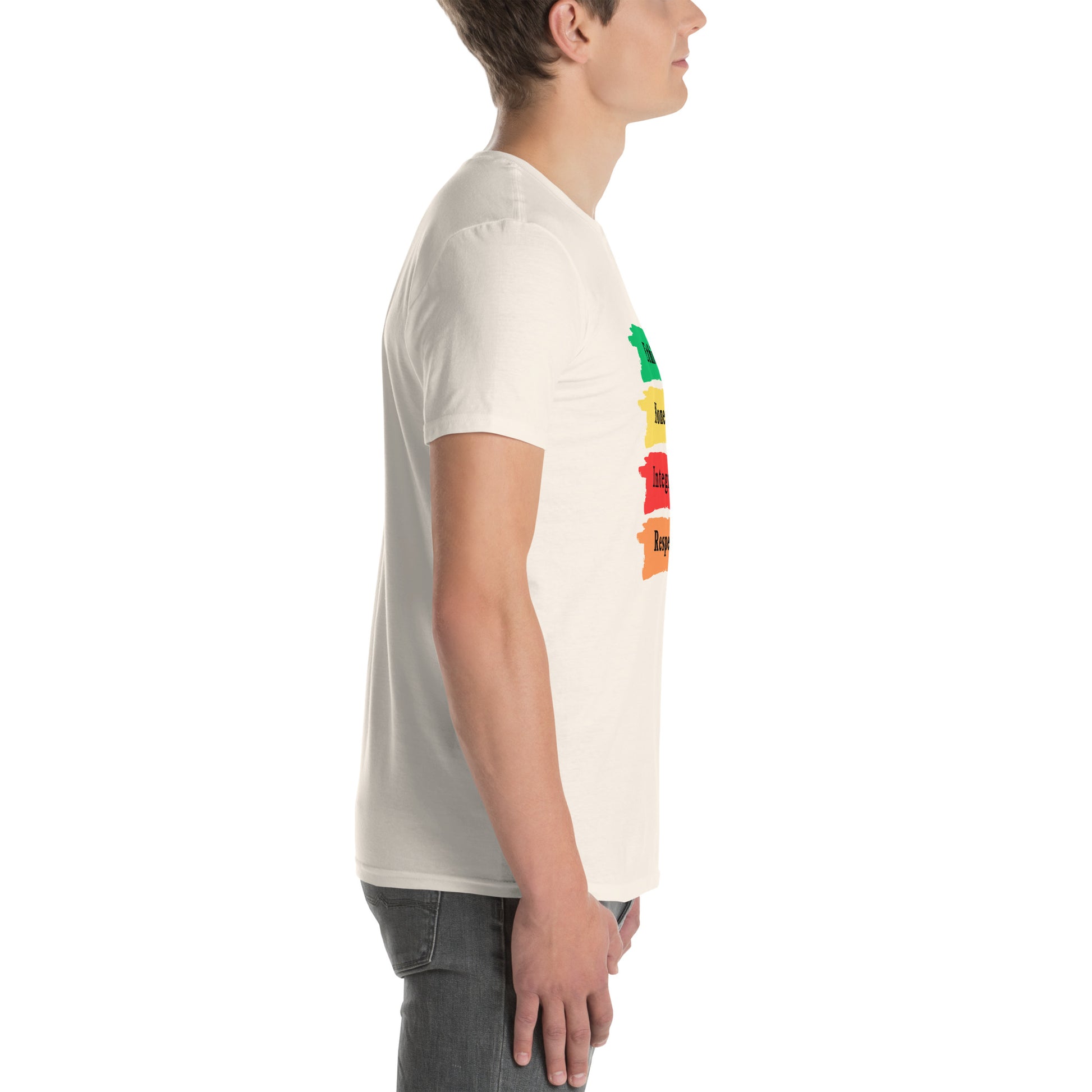 Ethics Honesty Integrity Respect Paint Strokes Unisex Tee by EraofInk