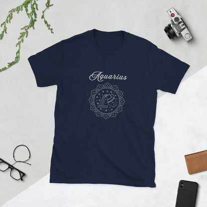 Aquarius Astrological Sign Horoscope Unisex Tee by EraofInk