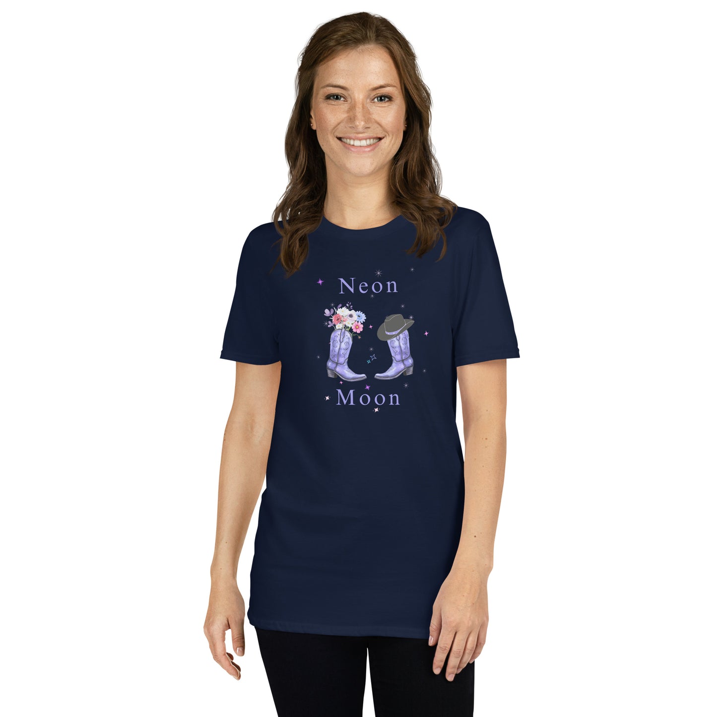 Neon Moon Unisex Tee by EraofInk
