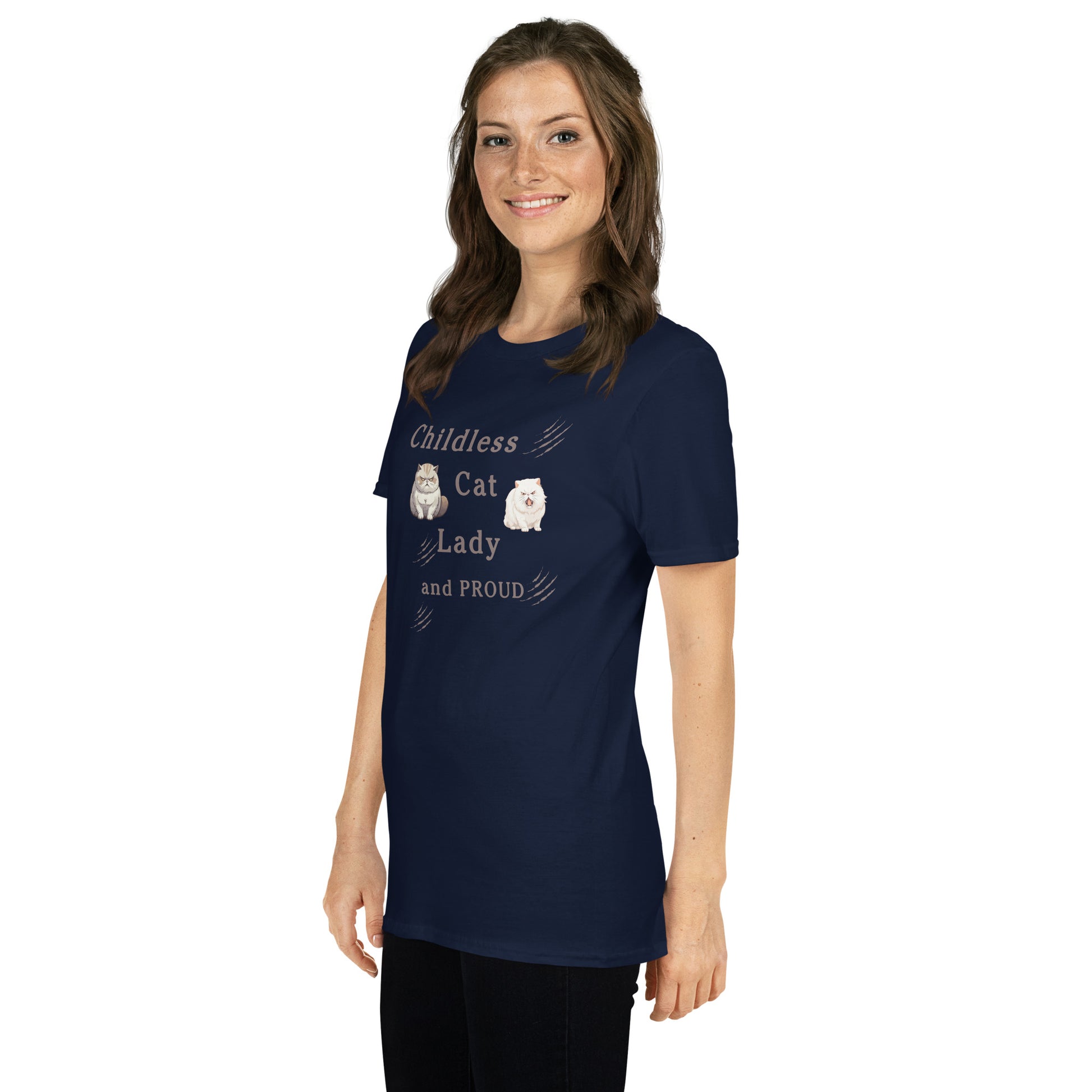 Childless Cat Lady & Proud Unisex Tee by EraofInk
