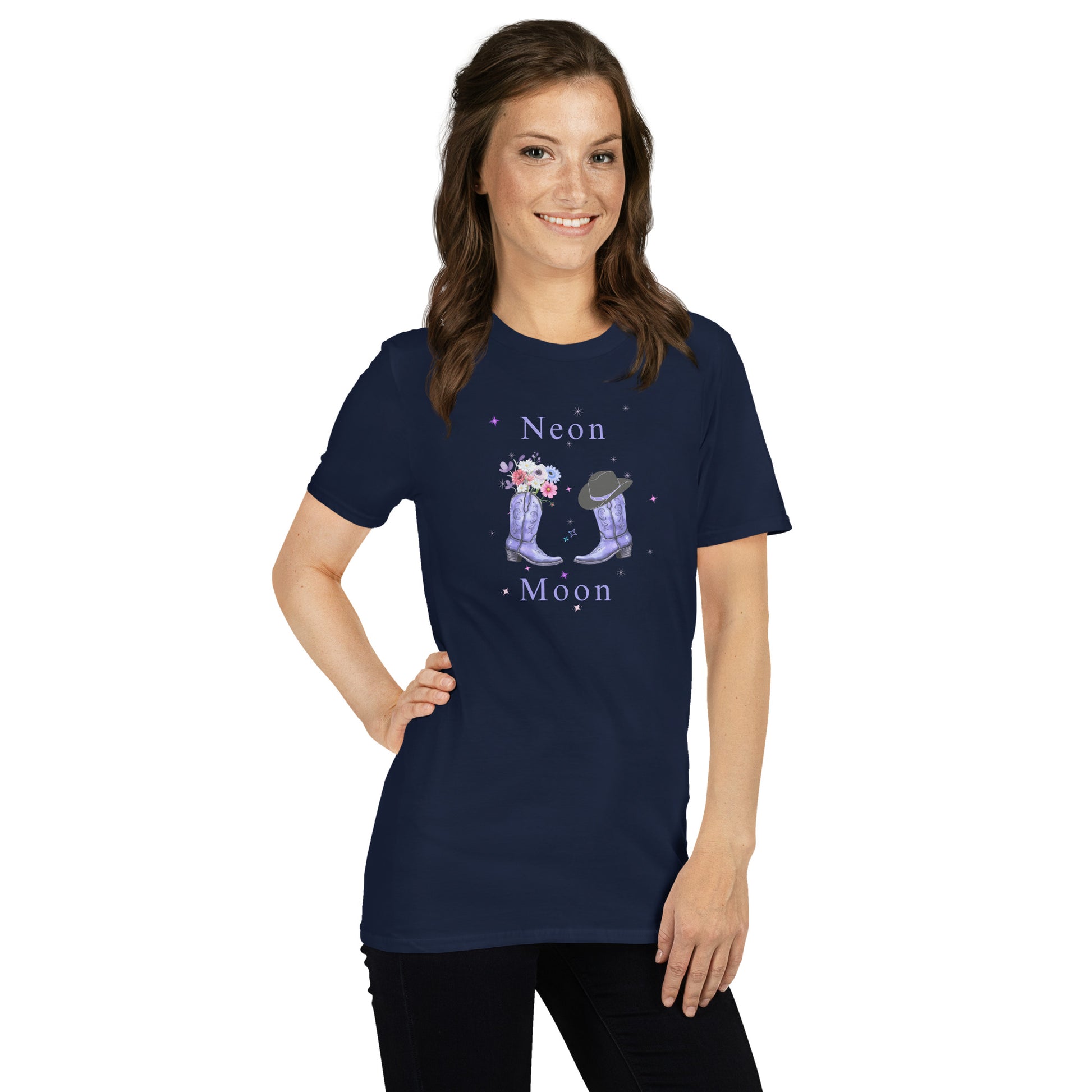 Neon Moon Unisex Tee by EraofInk