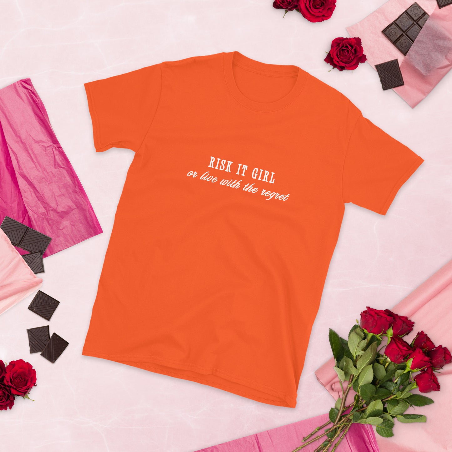Risk It Girl or Live with the Regret Unisex Tee by RecreatingKrista