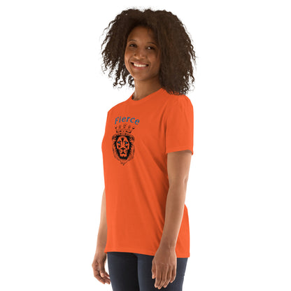 Fierce Like a Lion (with blue eyes) Unisex Tee by EraofInk