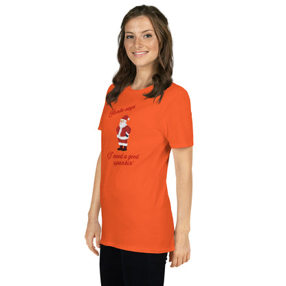 Santa Says I Need a Good Spankin' Unisex Tee by EraofInk