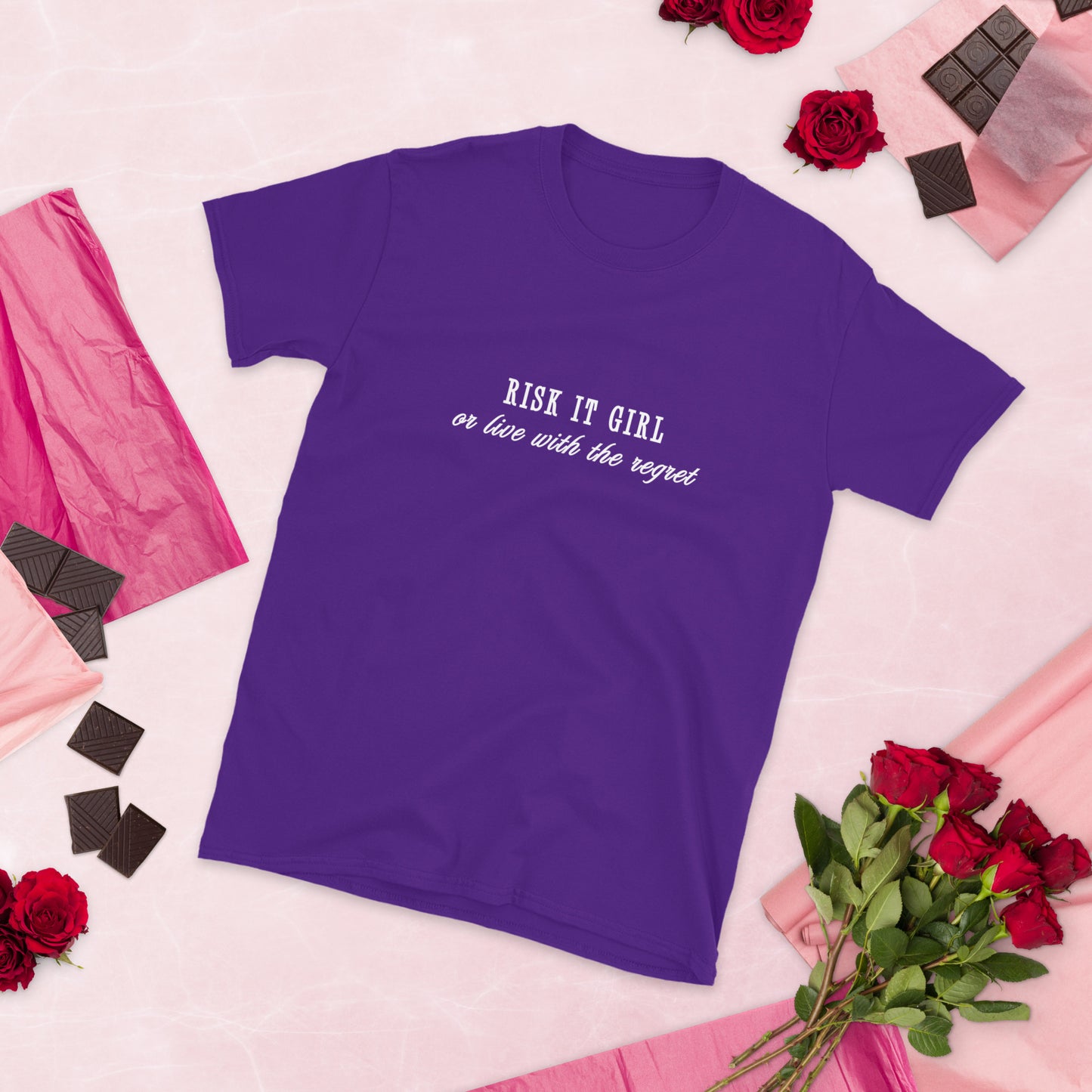 Risk It Girl or Live with the Regret Unisex Tee by RecreatingKrista