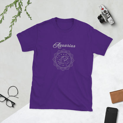 Aquarius Astrological Sign Horoscope Unisex Tee by EraofInk