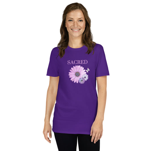 Sacred Floral Design Unisex Tee by EraofInk