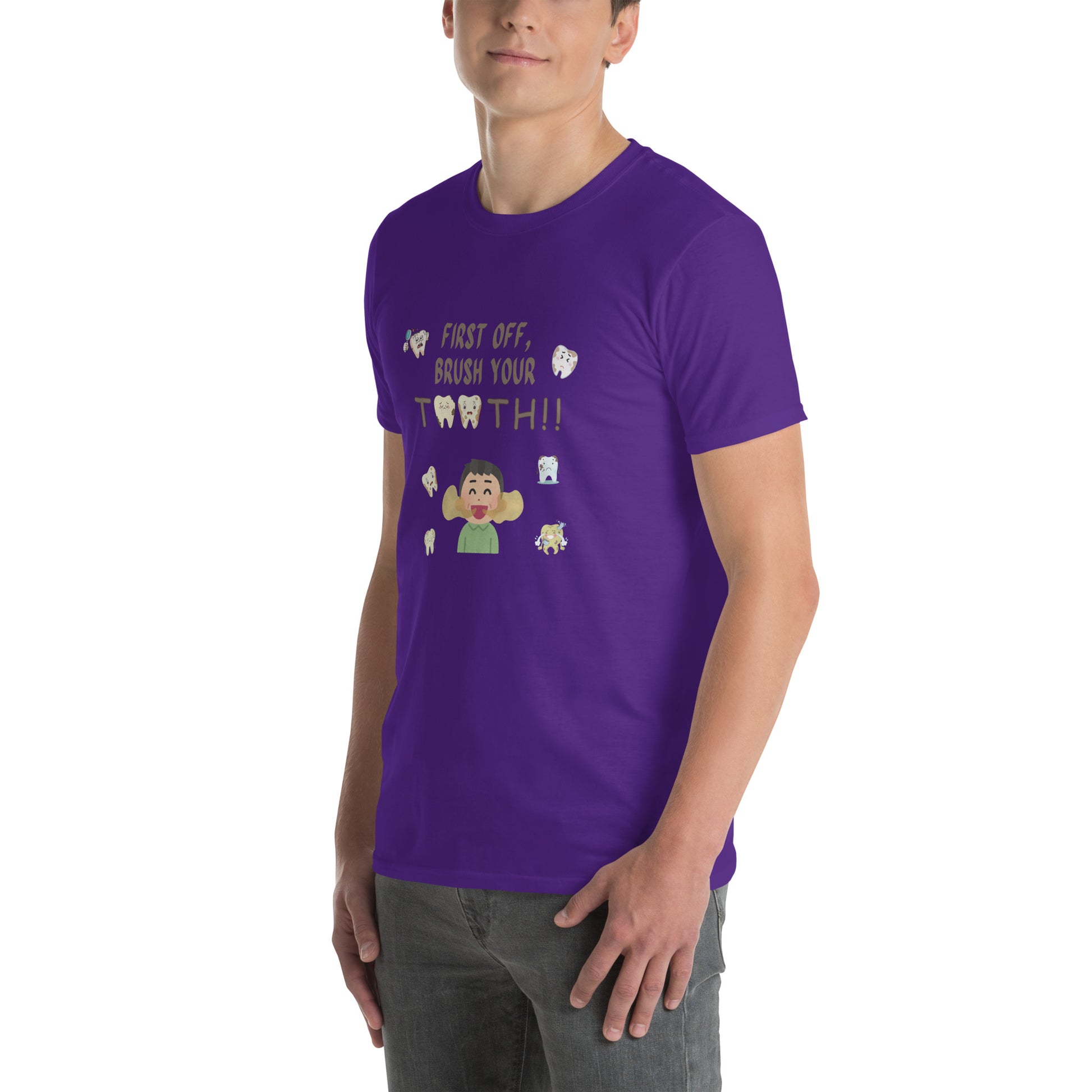 First Off, Brush Your Teeth Unisex Tee by EraofInk by RecreatingKrista