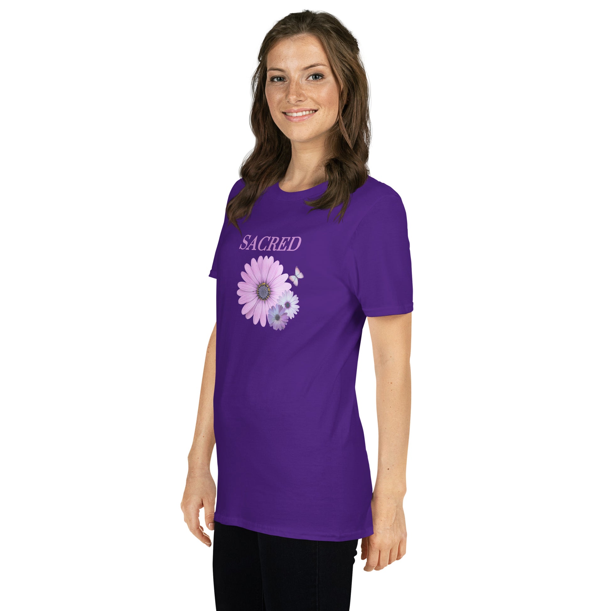 Sacred Floral Design Unisex Tee by EraofInk