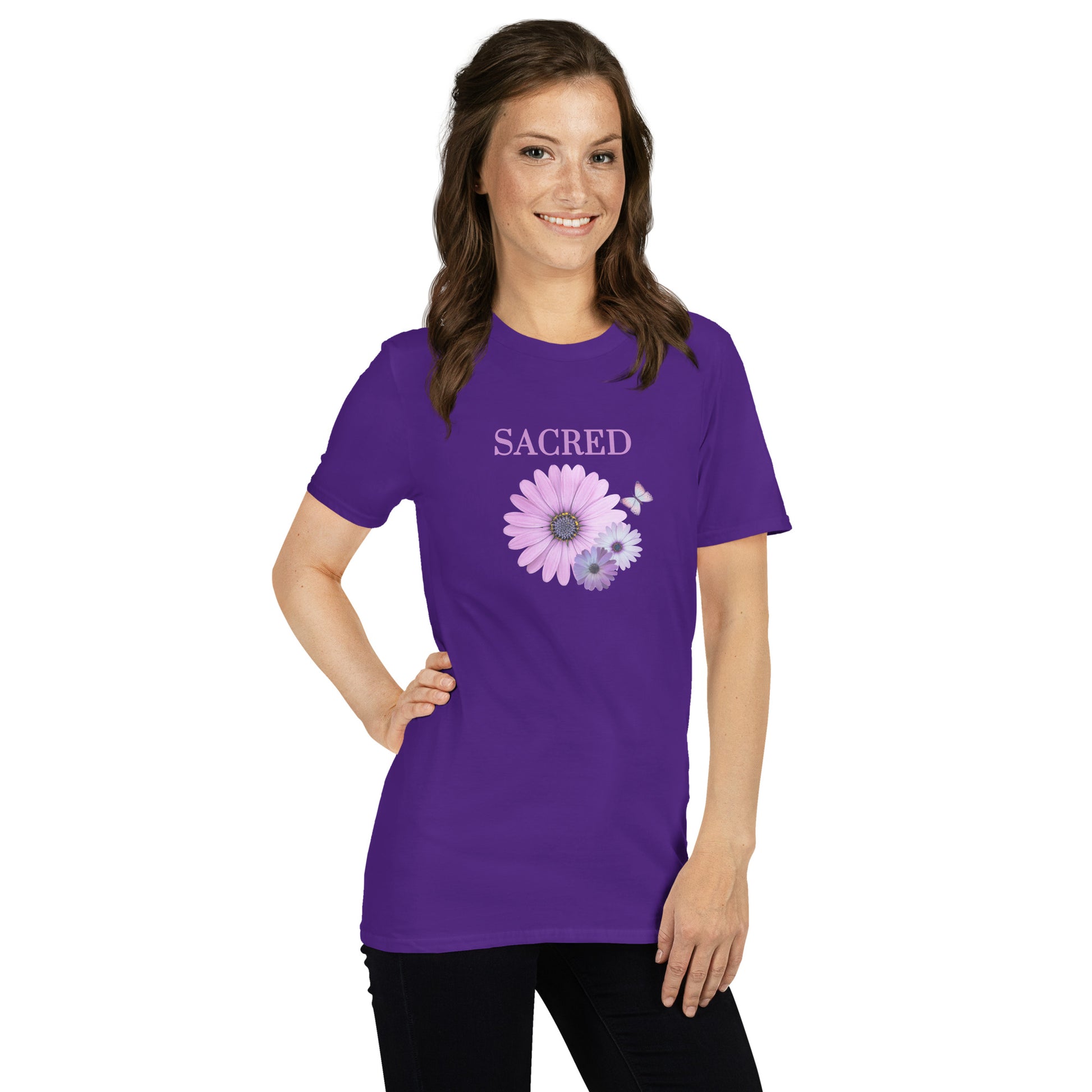 Sacred Floral Design Unisex Tee by EraofInk