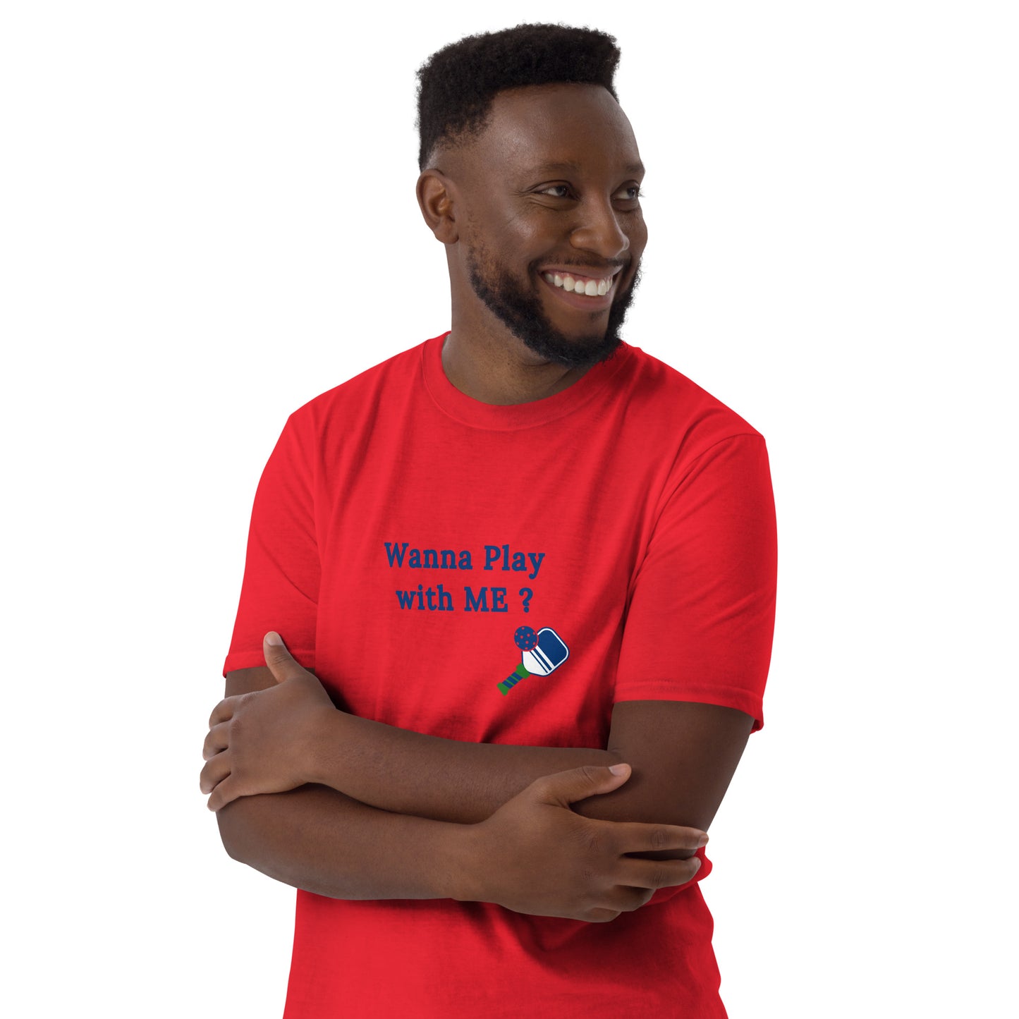 Wanna Play With Me? Pickleballo Unisex Tee by EraofInk