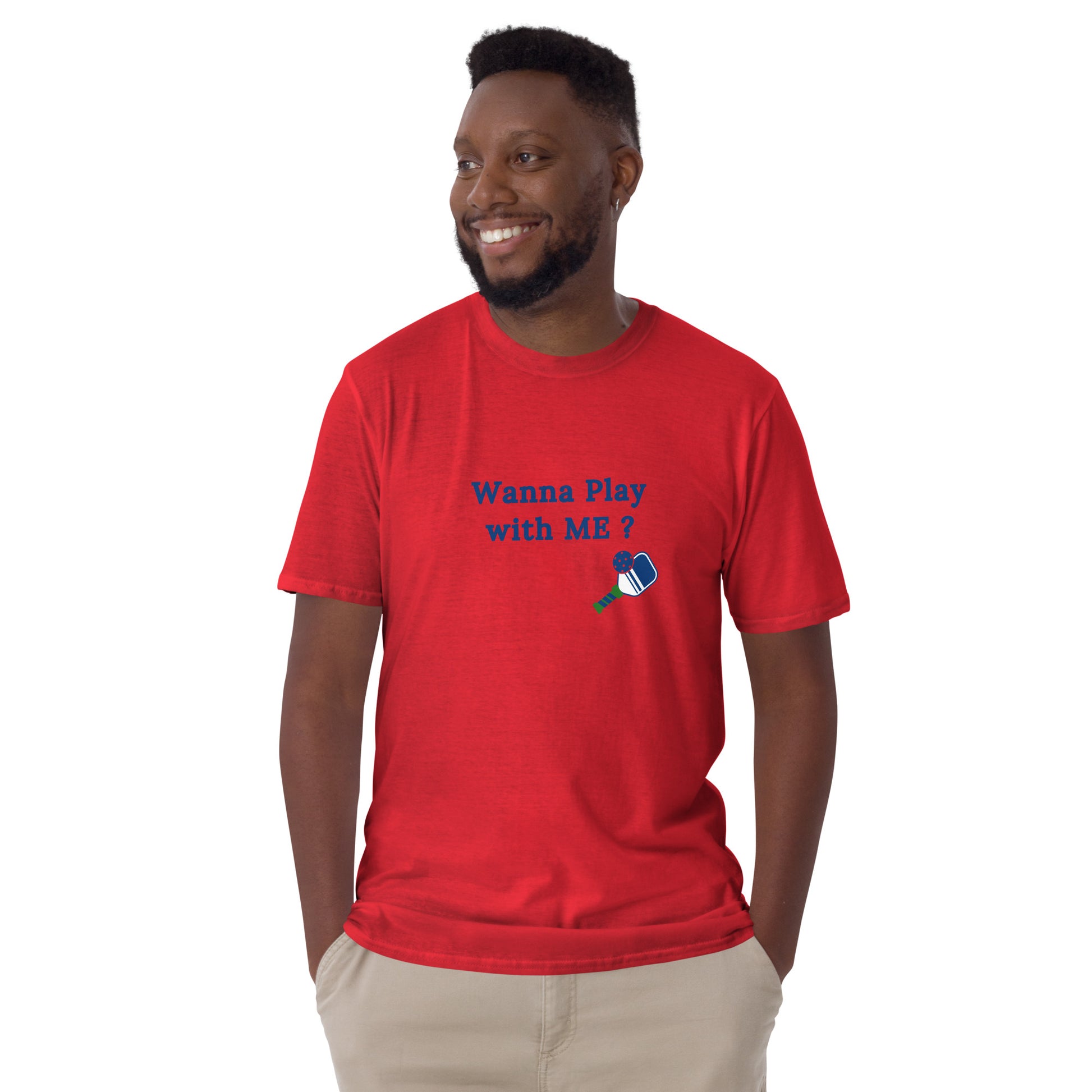 Wanna Play With Me? Pickleballo Unisex Tee by EraofInk