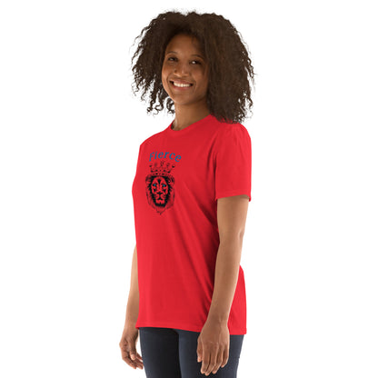 Fierce Like a Lion (with blue eyes) Unisex Tee by EraofInk