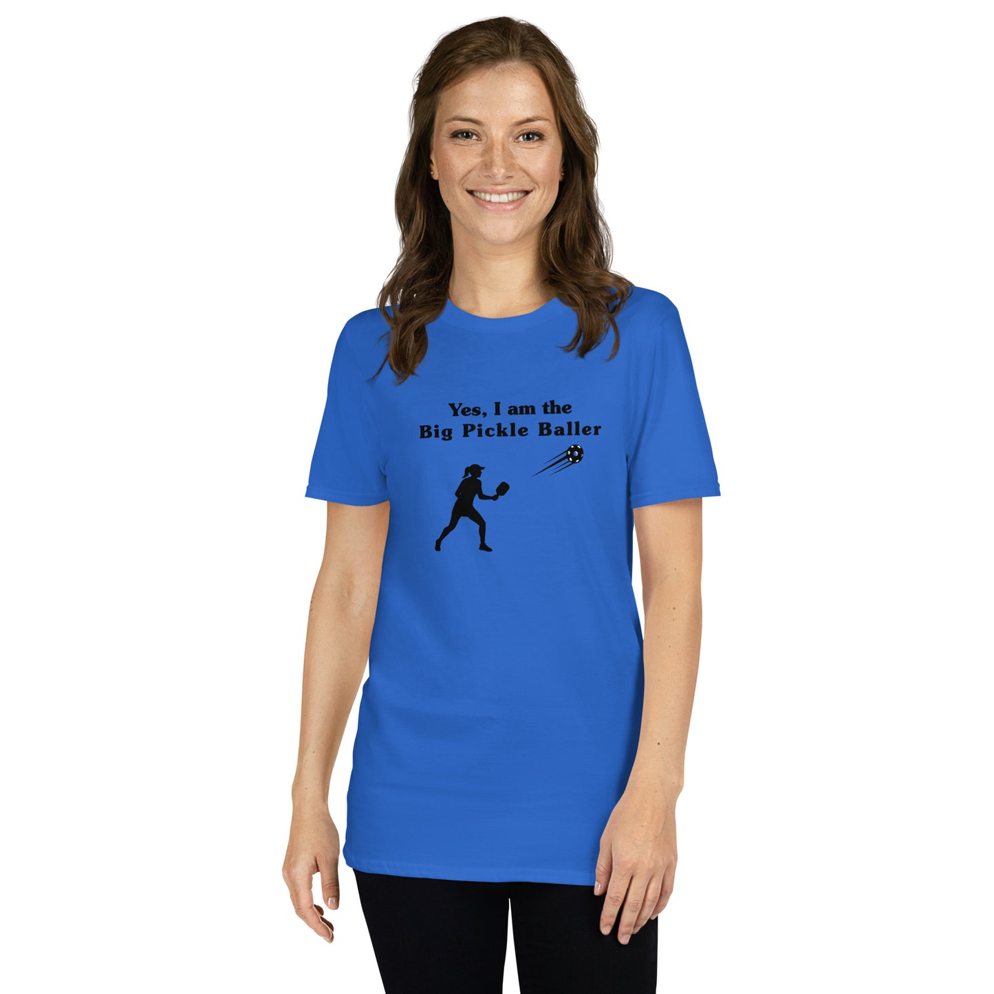 Yes, I am the Big Pickleballer Female Pickleball Unisex Tee by EraofInk