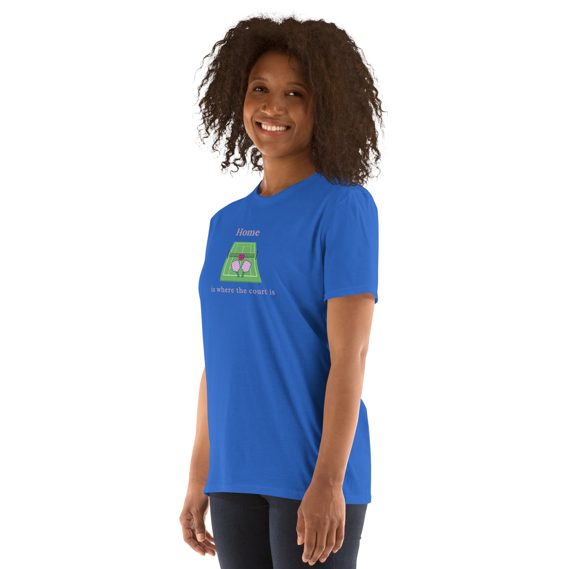 Home is Where the Court Is Pickleball Female Design Unisex Tee by EraofInk