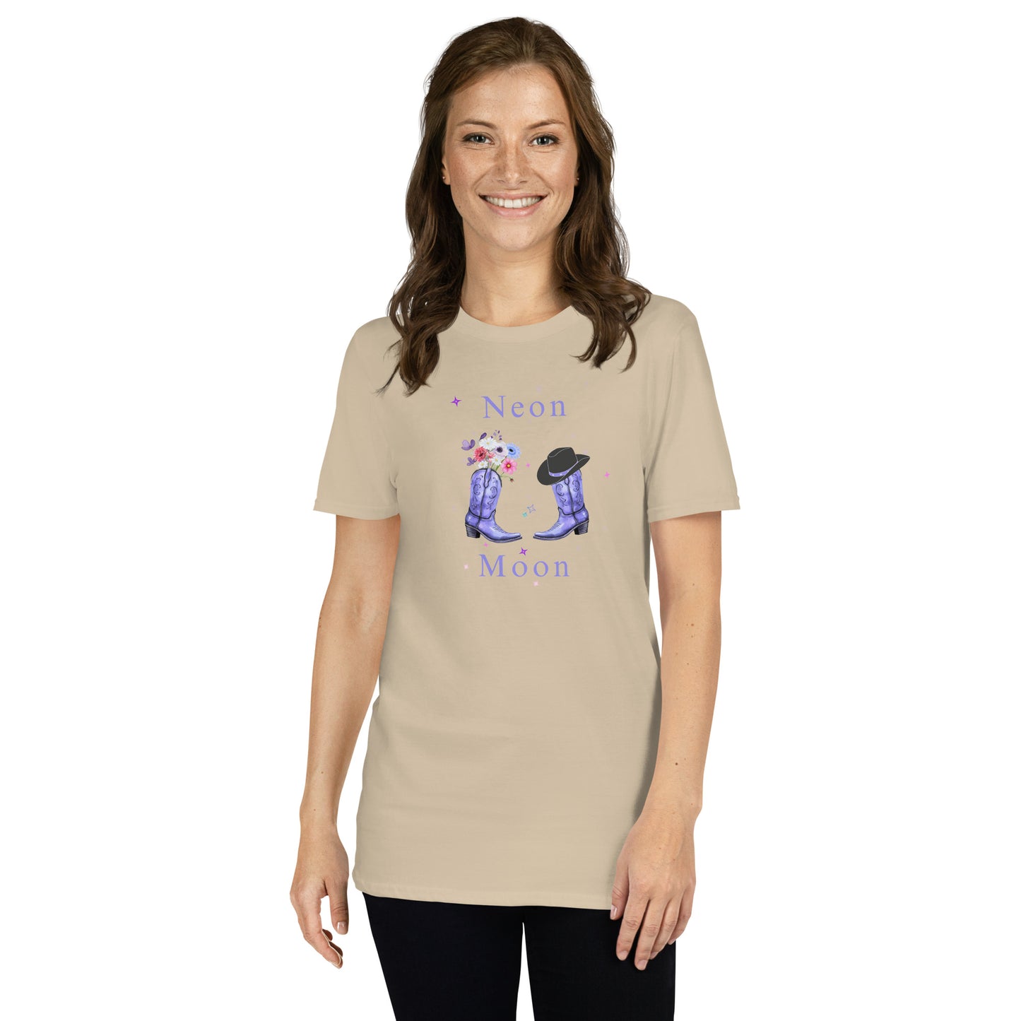 Neon Moon Unisex Tee by EraofInk