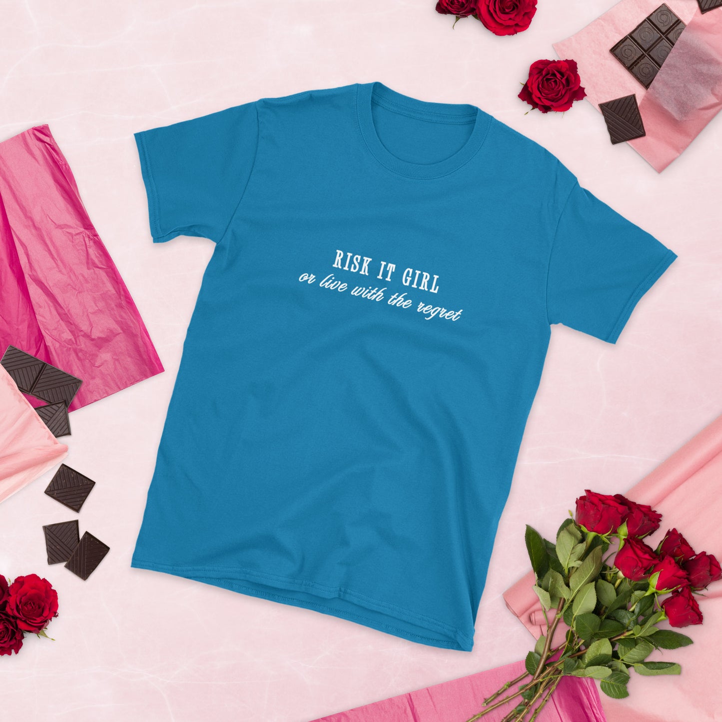 Risk It Girl or Live with the Regret Unisex Tee by RecreatingKrista