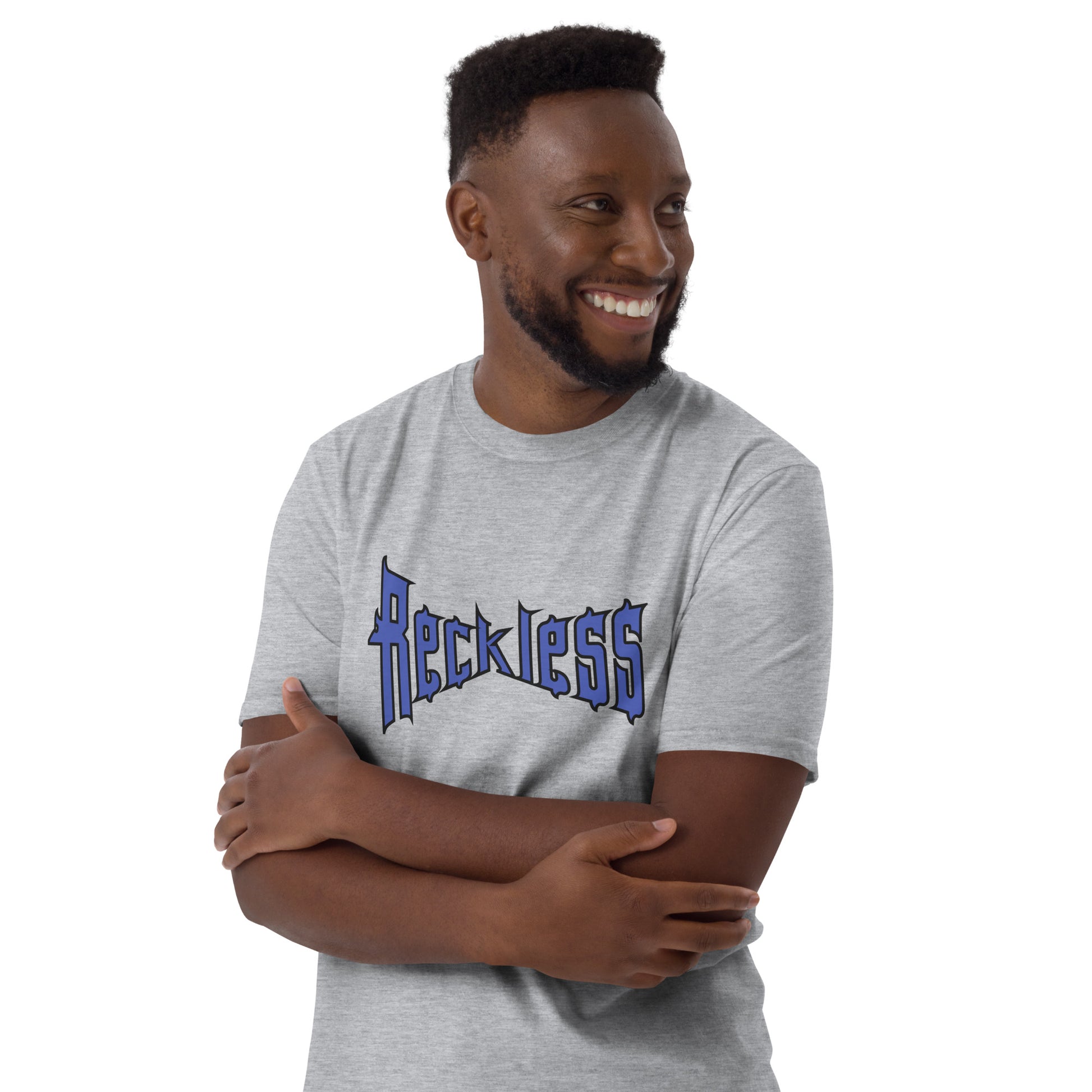 Reckless with Warped Font Unisex Tee by EraofInk
