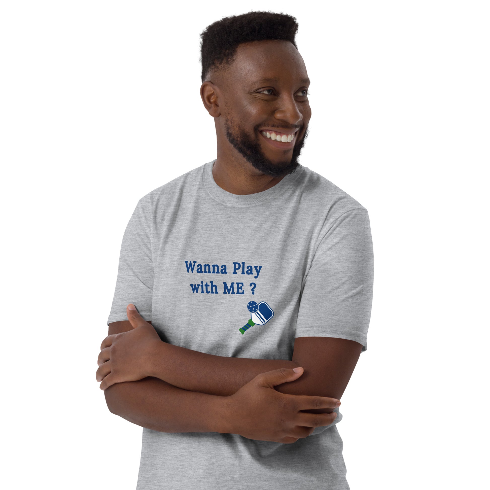 Wanna Play With Me? Pickleballo Unisex Tee by EraofInk