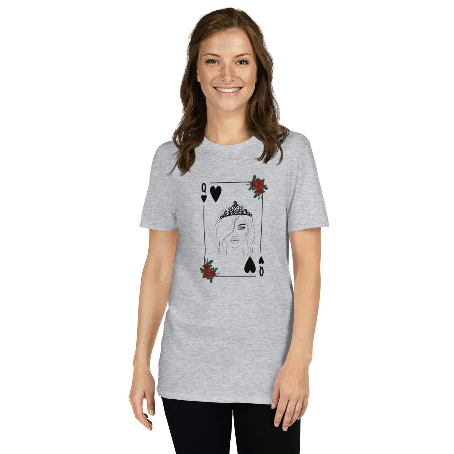Blue Eyed Queen of Hearts Unisex Tee by EraofInk