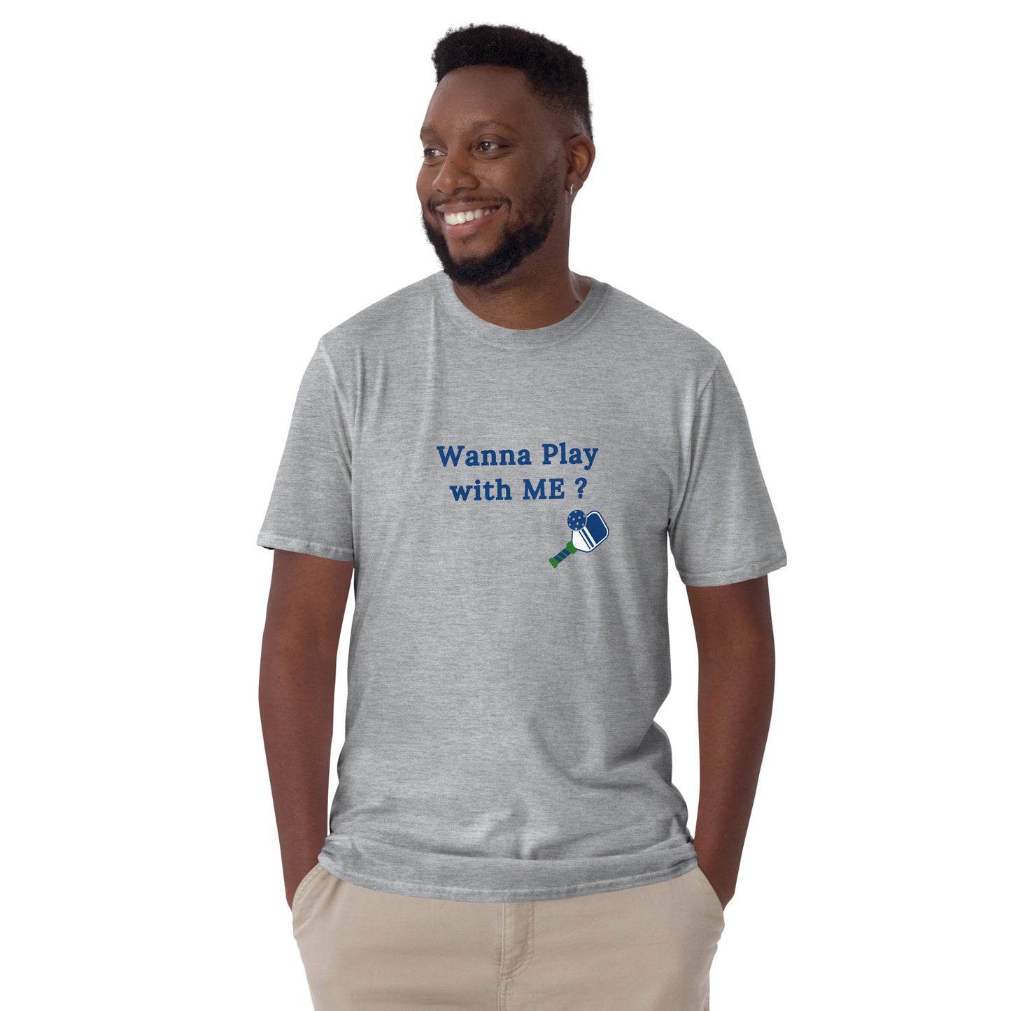 Wanna Play With Me? Pickleballo Unisex Tee by EraofInk