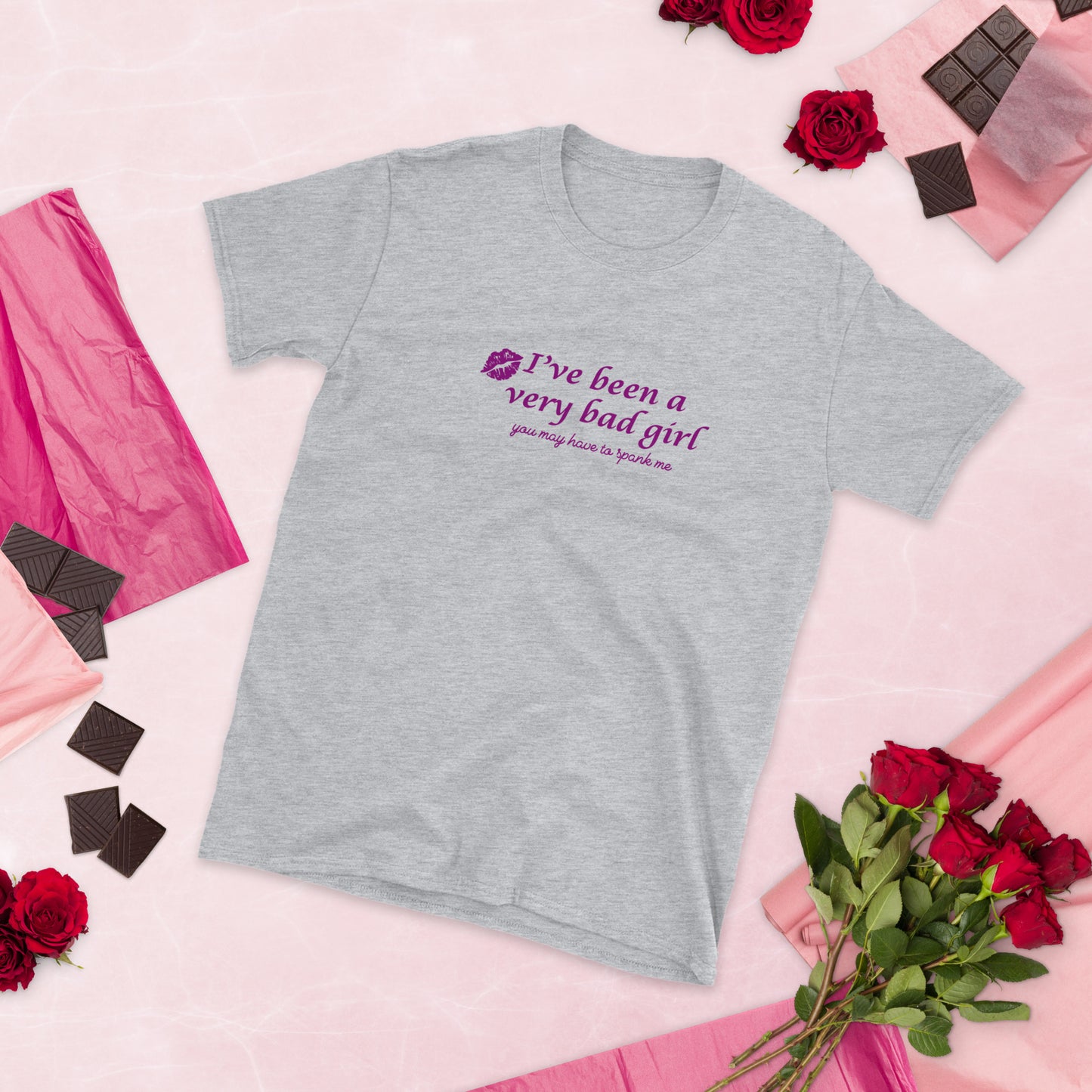 I've Been A Very Bad Girl You Might Have To Spank Me Unisex Tee by EraofInk