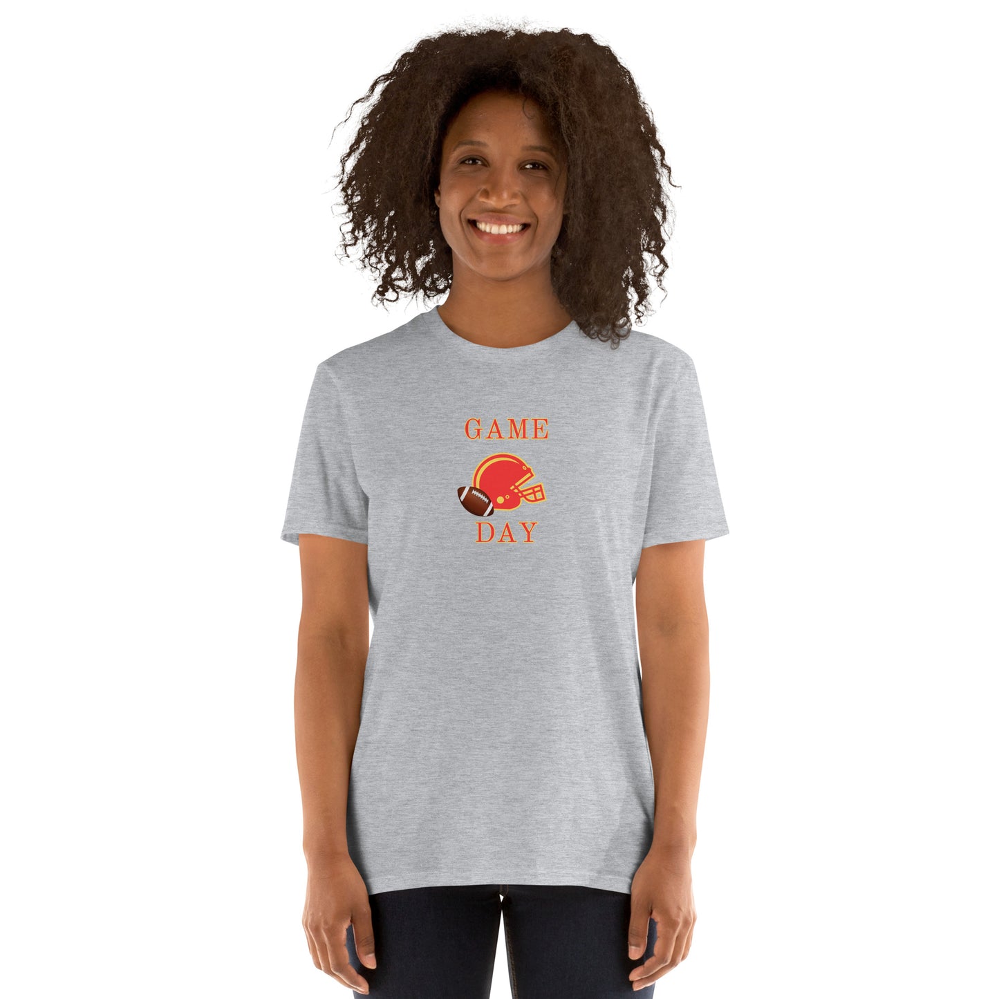 Football Game Day Red & Gold Unisex Tee by EraofInk