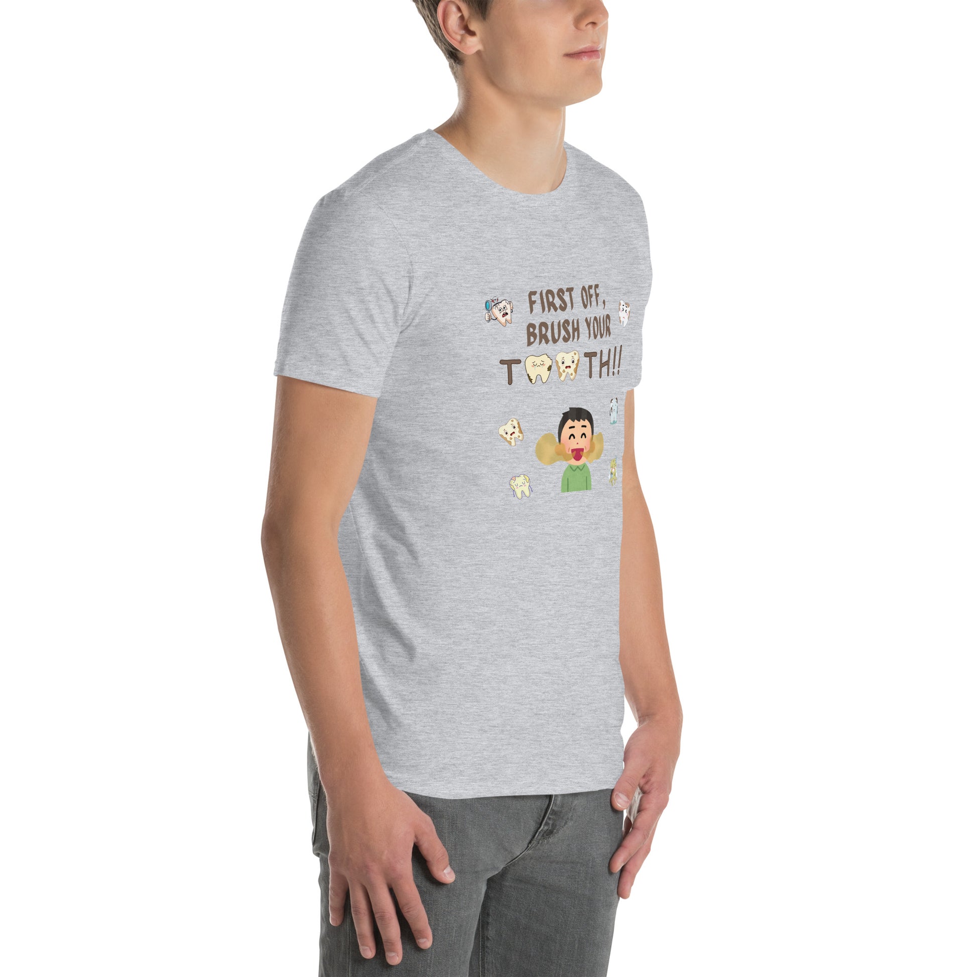 First Off, Brush Your Teeth Unisex Tee by EraofInk by RecreatingKrista