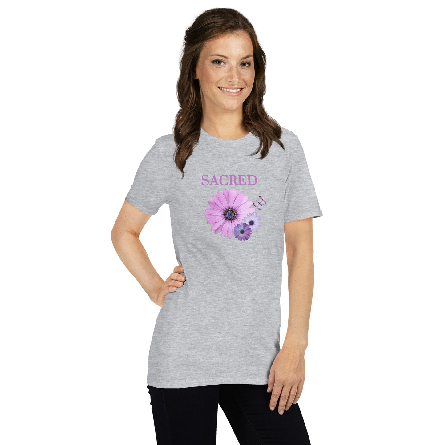 Sacred Floral Design Unisex Tee by EraofInk