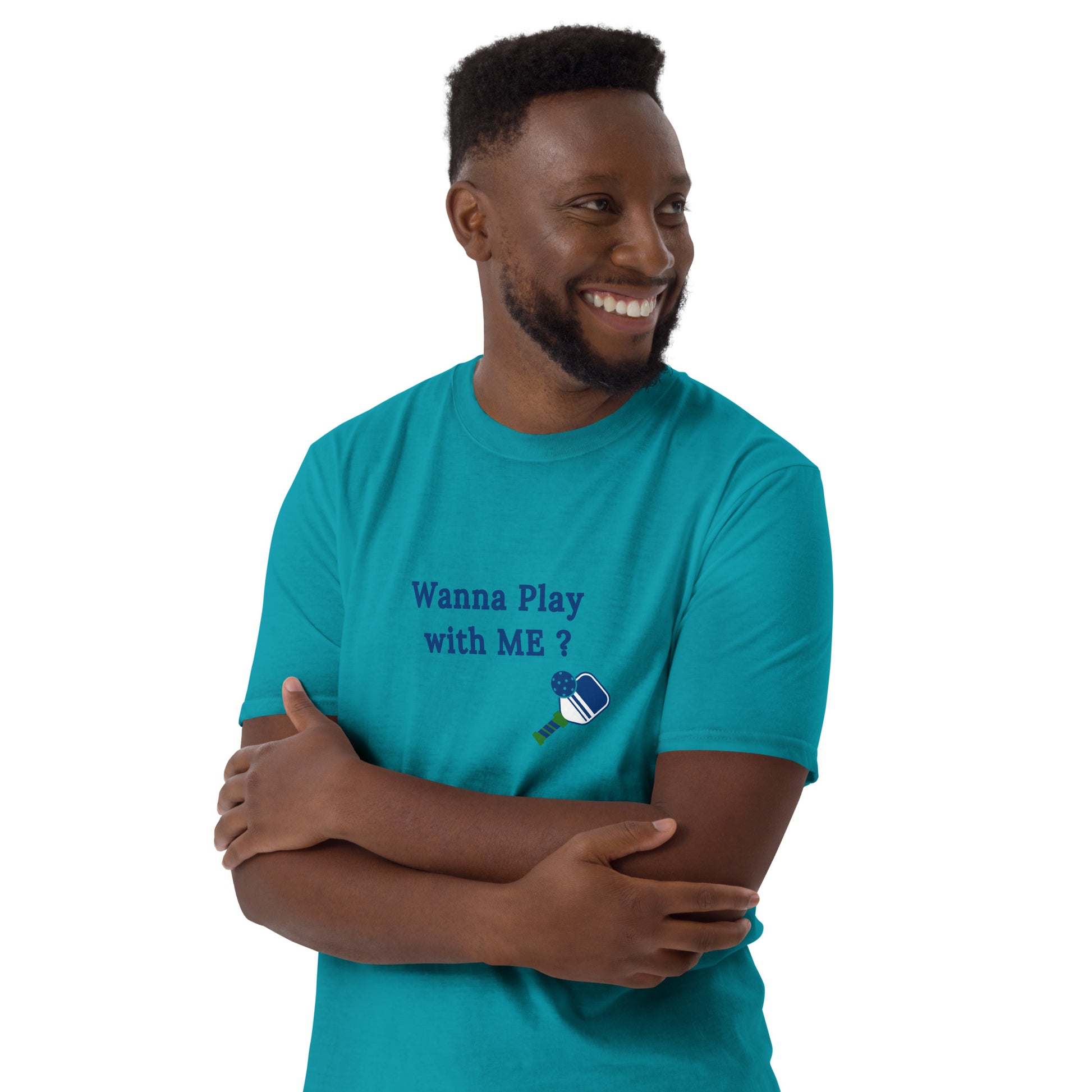 Wanna Play With Me? Pickleballo Unisex Tee by EraofInk