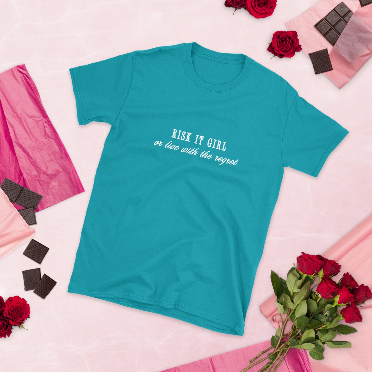 Risk It Girl or Live with the Regret Unisex Tee by RecreatingKrista