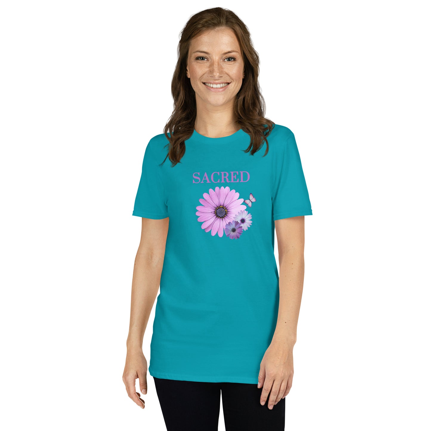 Sacred Floral Design Unisex Tee by EraofInk