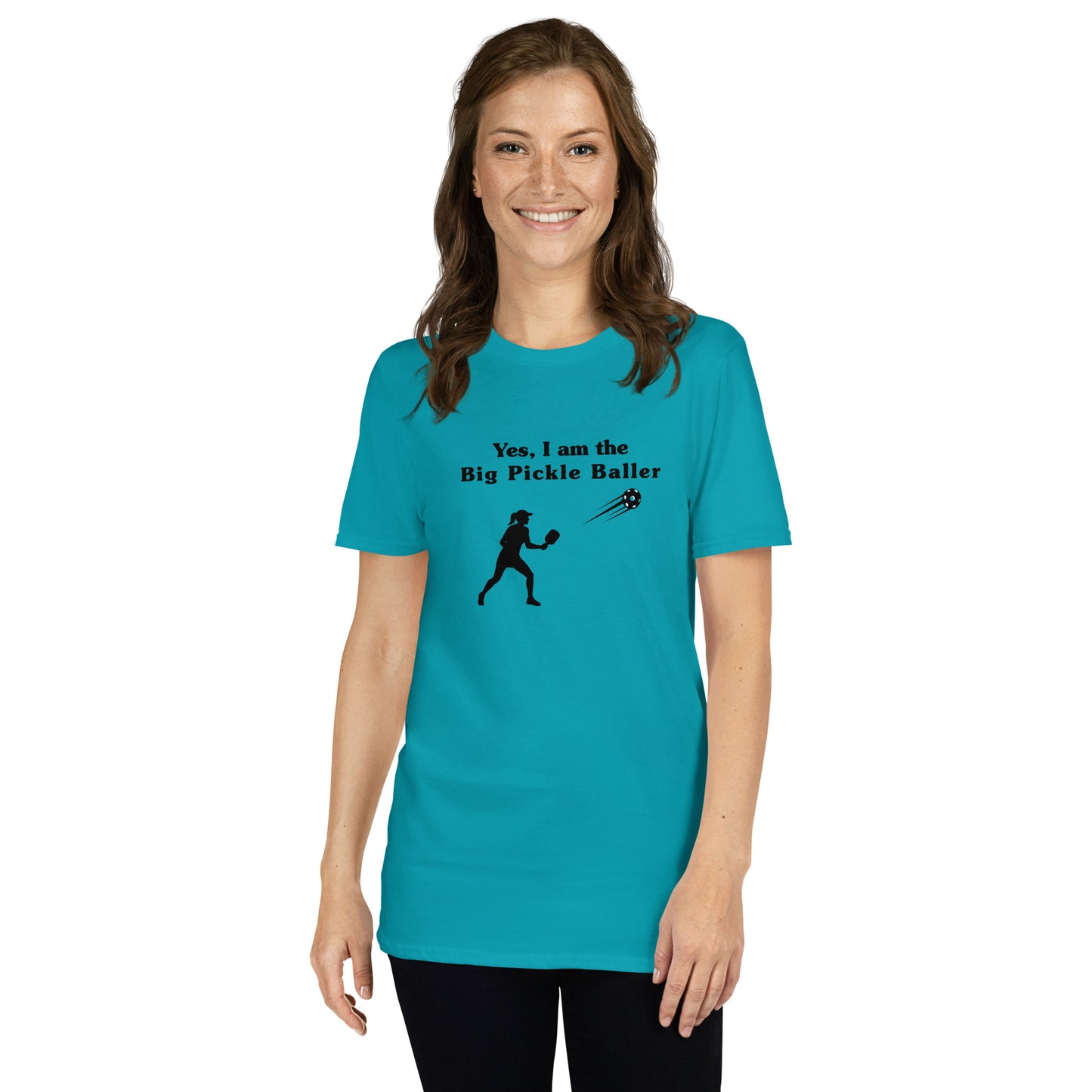 Yes, I am the Big Pickleballer Female Pickleball Unisex Tee by EraofInk