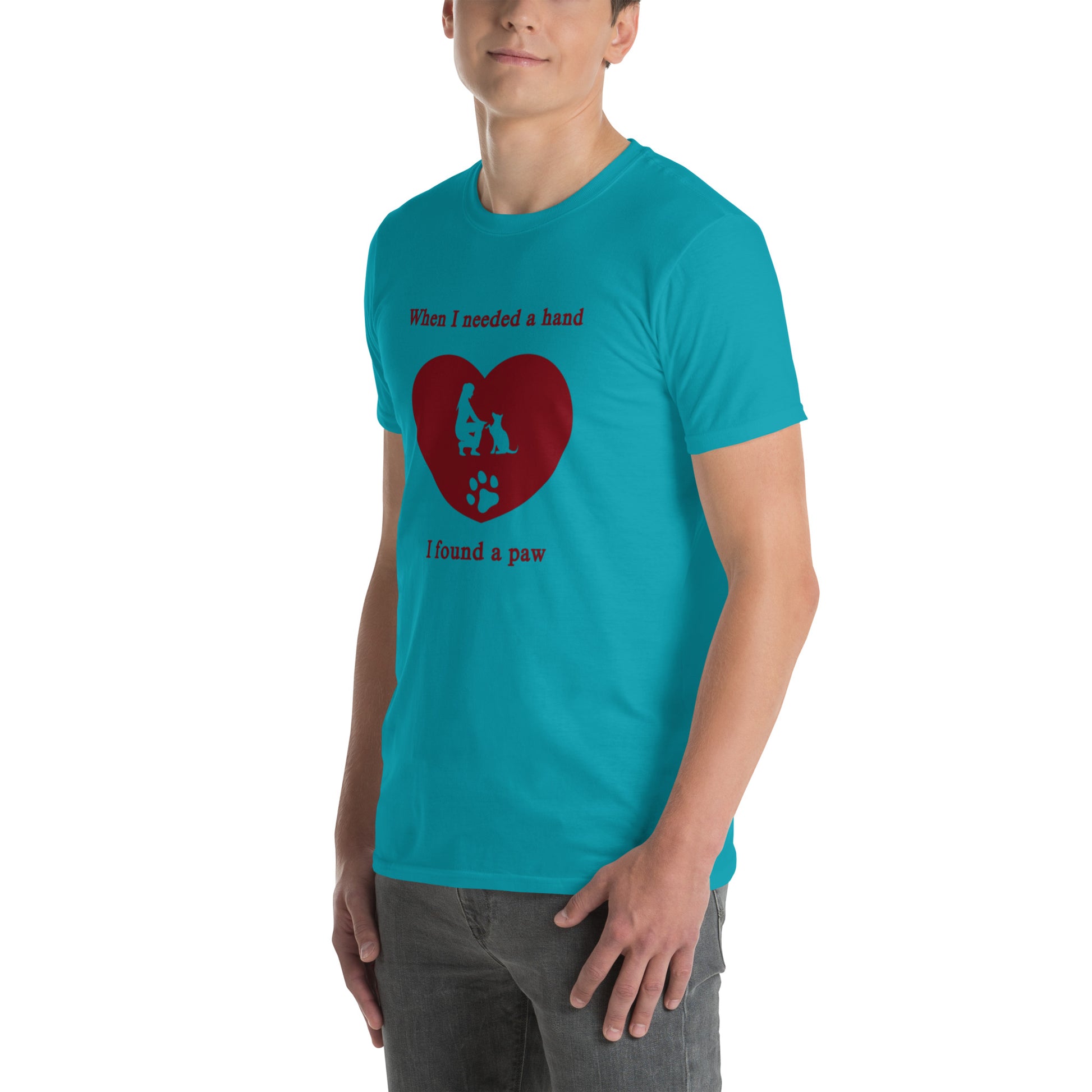When I Needed a Hand I Found a Paw Dog Lover Tee Uniisex by EraofInk