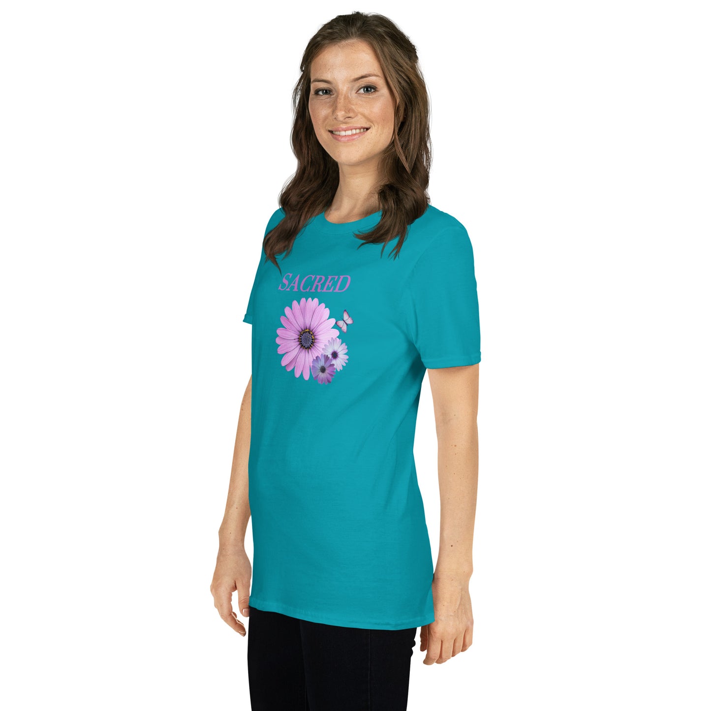 Sacred Floral Design Unisex Tee by EraofInk