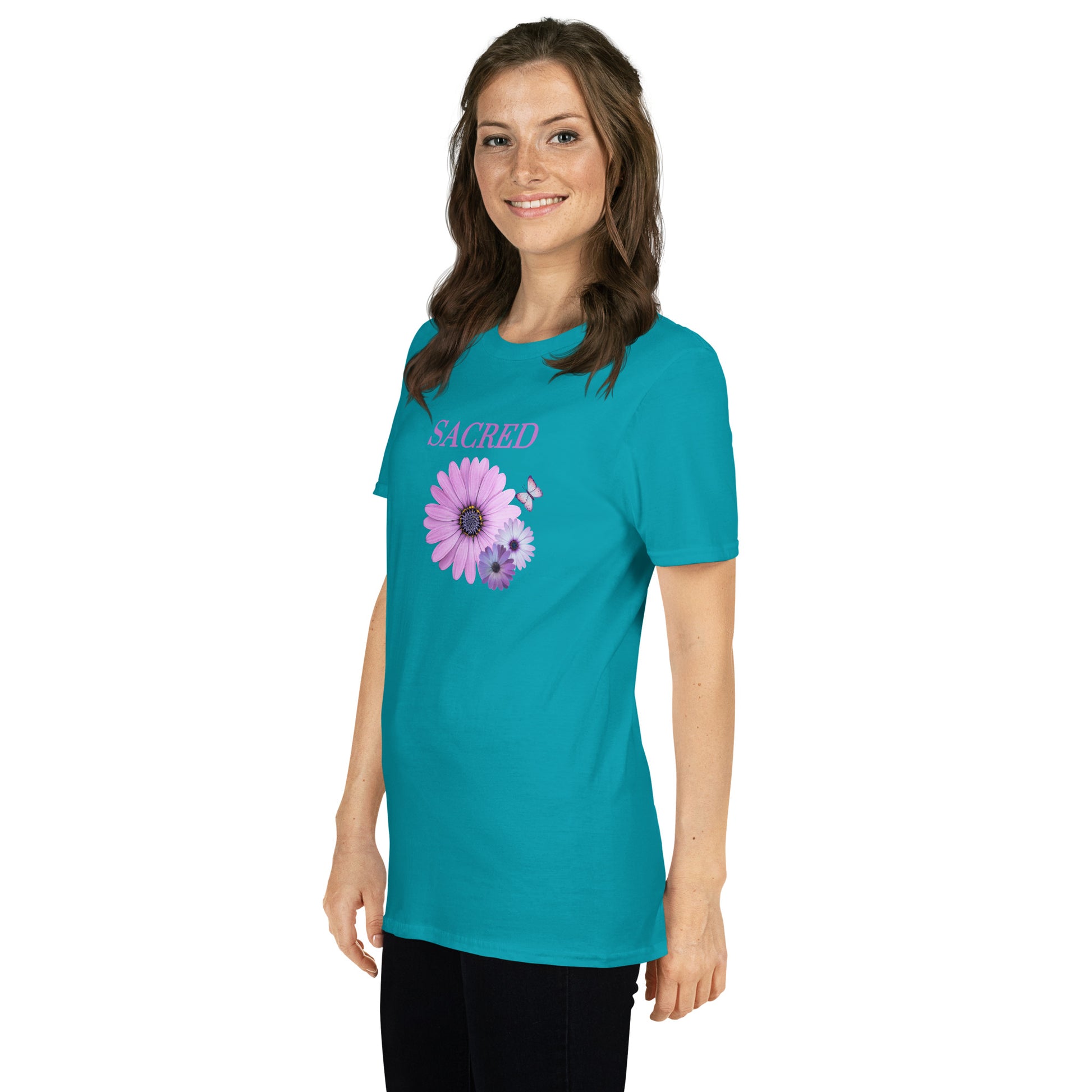 Sacred Floral Design Unisex Tee by EraofInk