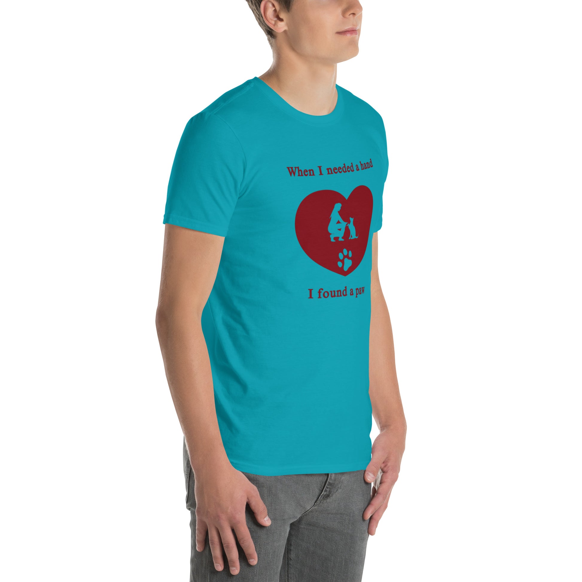 When I Needed a Hand I Found a Paw Dog Lover Tee Uniisex by EraofInk