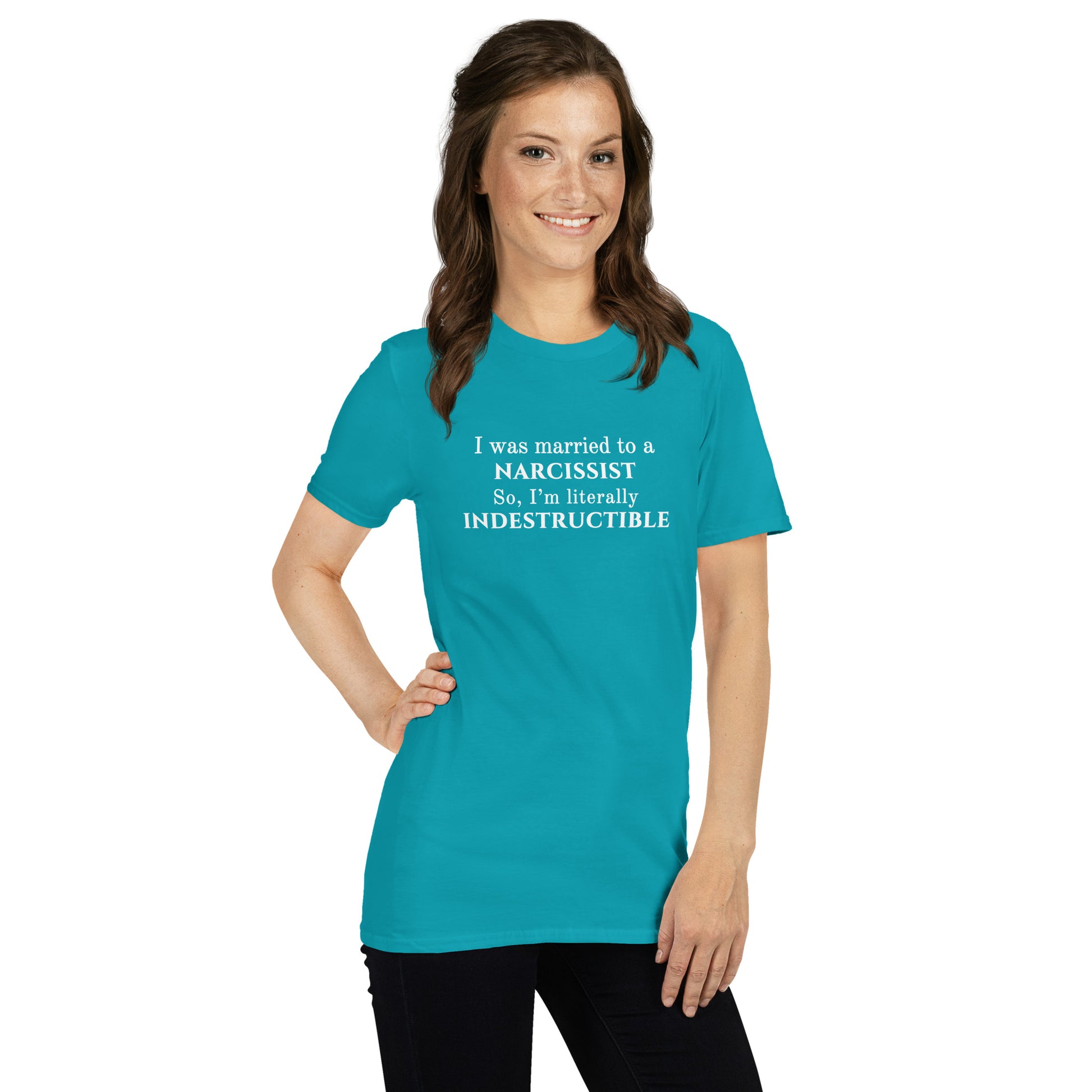 I Was Married to a Narcissist So I'm Literally Indestructible Unisex Tee by EraofInk