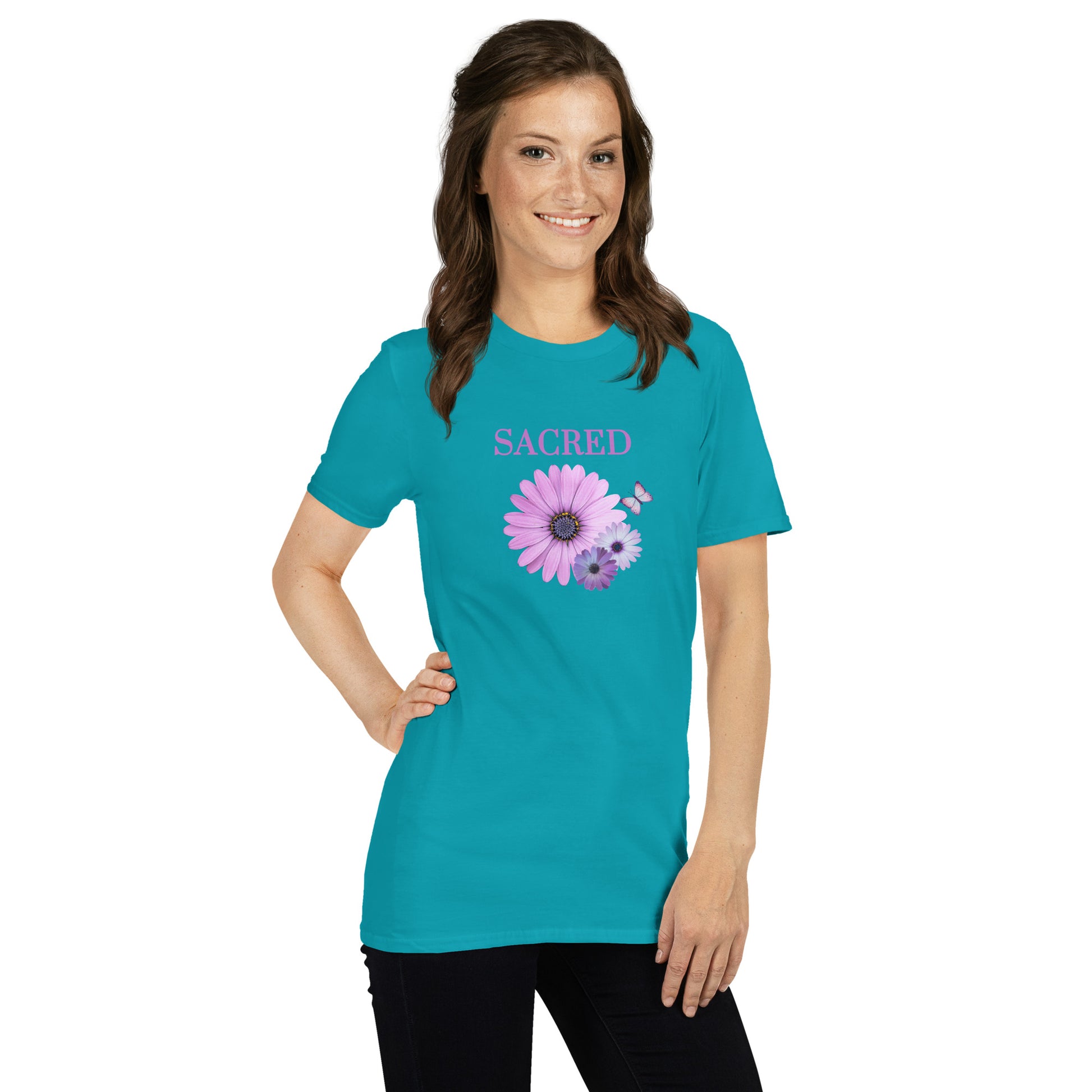 Sacred Floral Design Unisex Tee by EraofInk