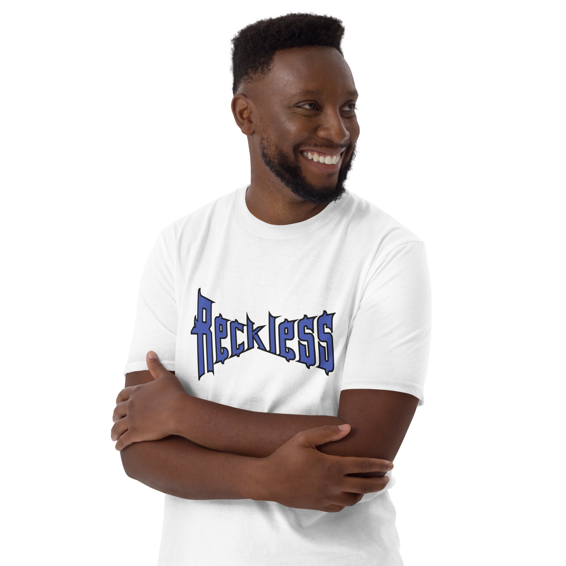 Reckless with Warped Font Unisex Tee by EraofInk