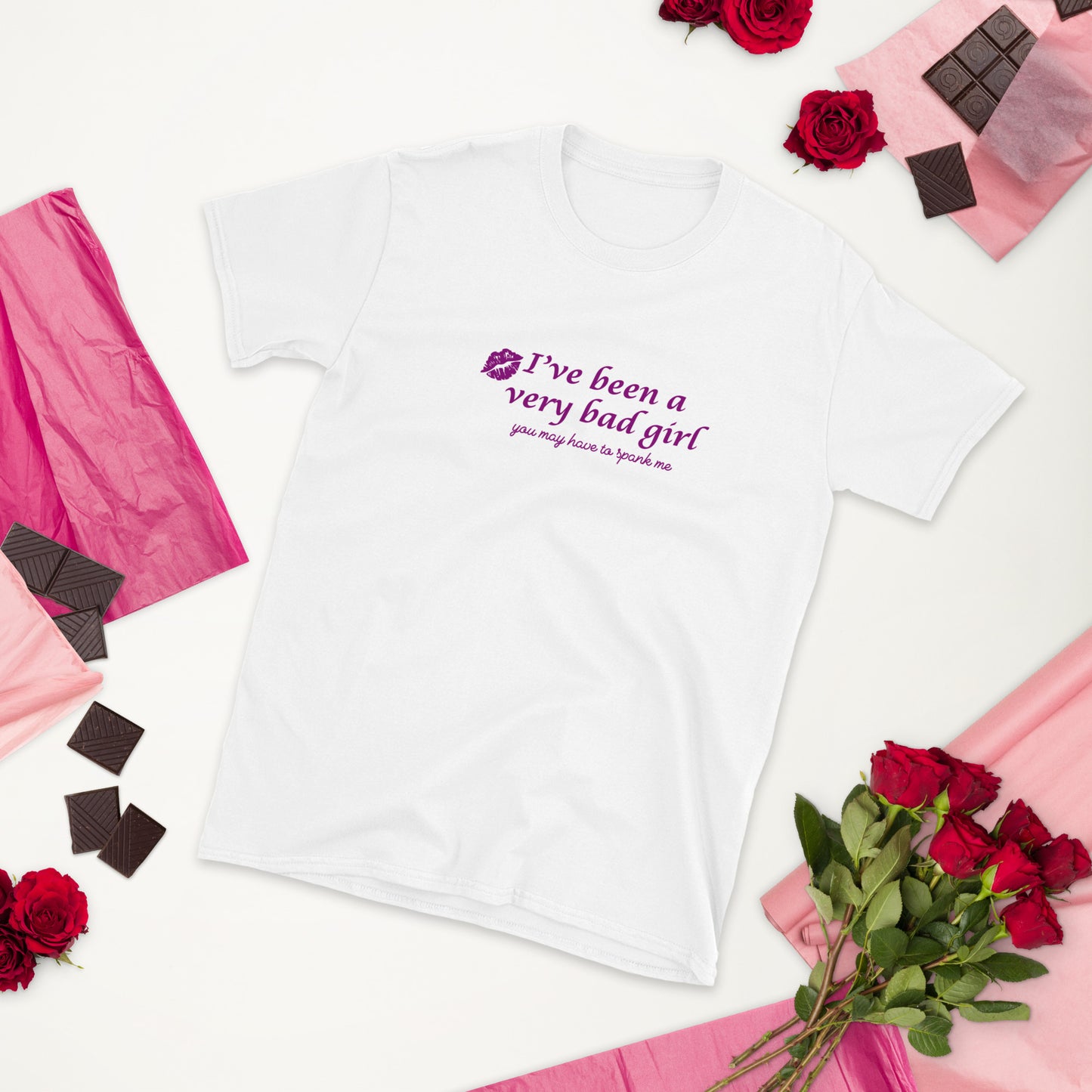 I've Been A Very Bad Girl You Might Have To Spank Me Unisex Tee by EraofInk